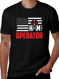 Ham Radio Operator American Flag T-Shirt