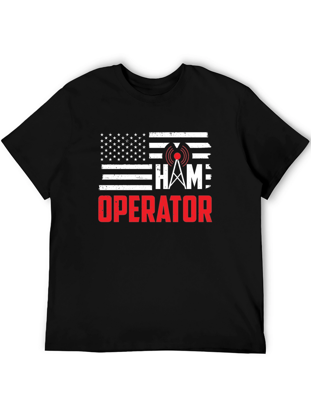 Ham Radio Operator American Flag T-Shirt