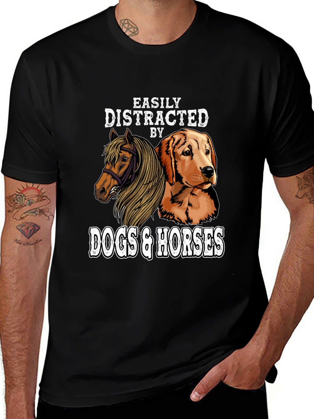 Easily Distracted by Dogs and Horses T-Shirt