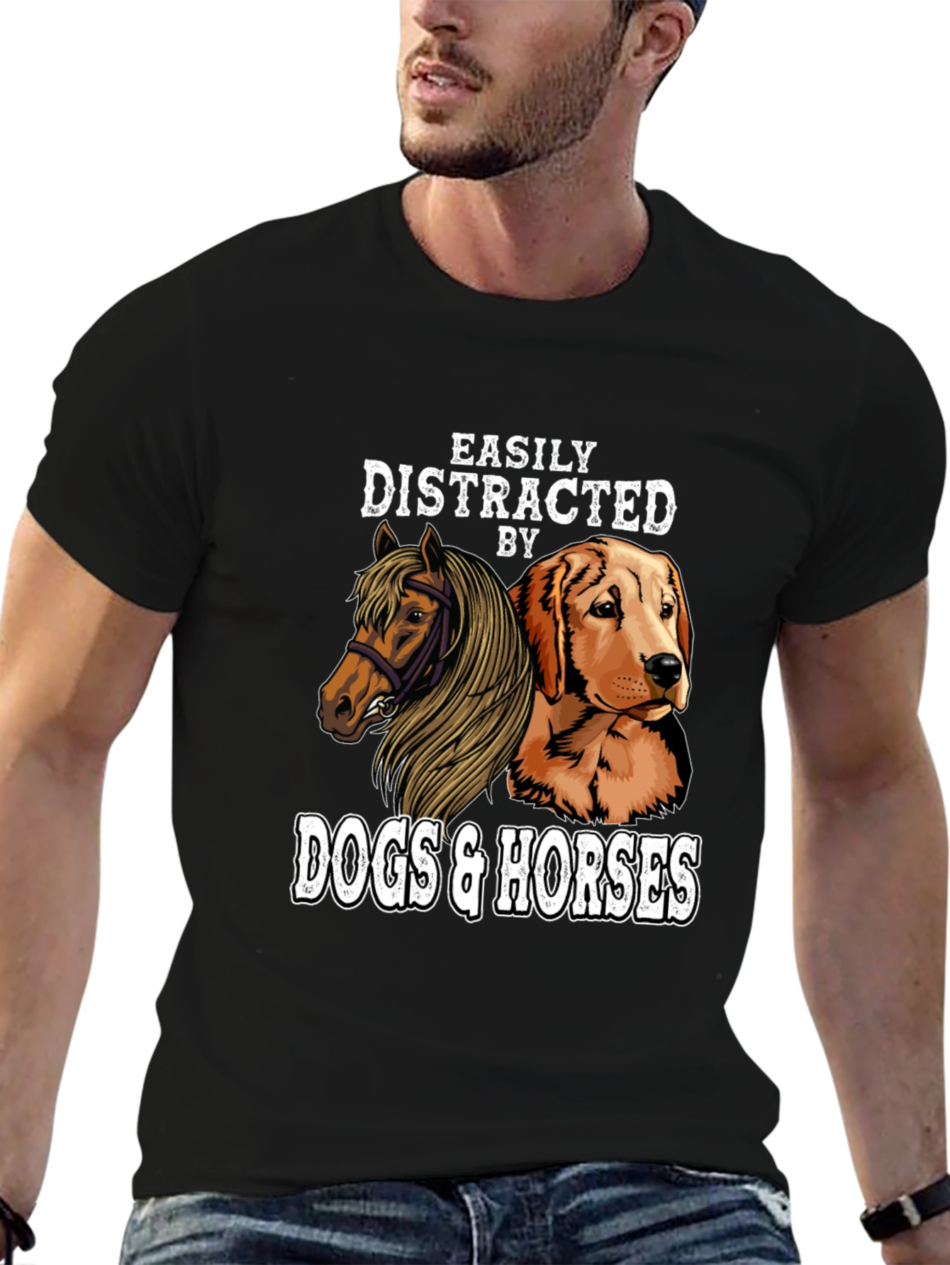 Easily Distracted by Dogs and Horses T-Shirt