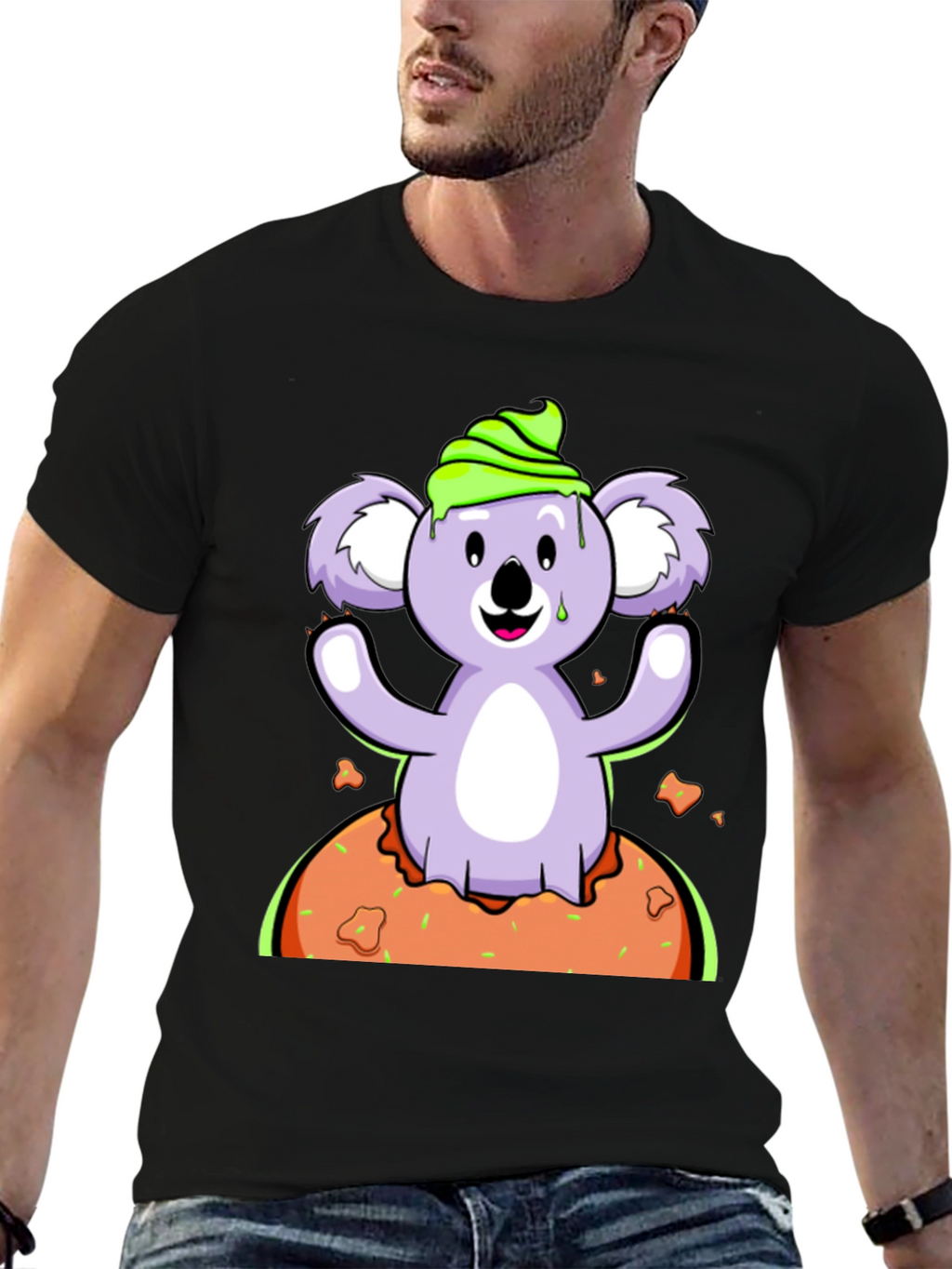 Koala Donut T-Shirt - Sweet Treat Graphic Tee