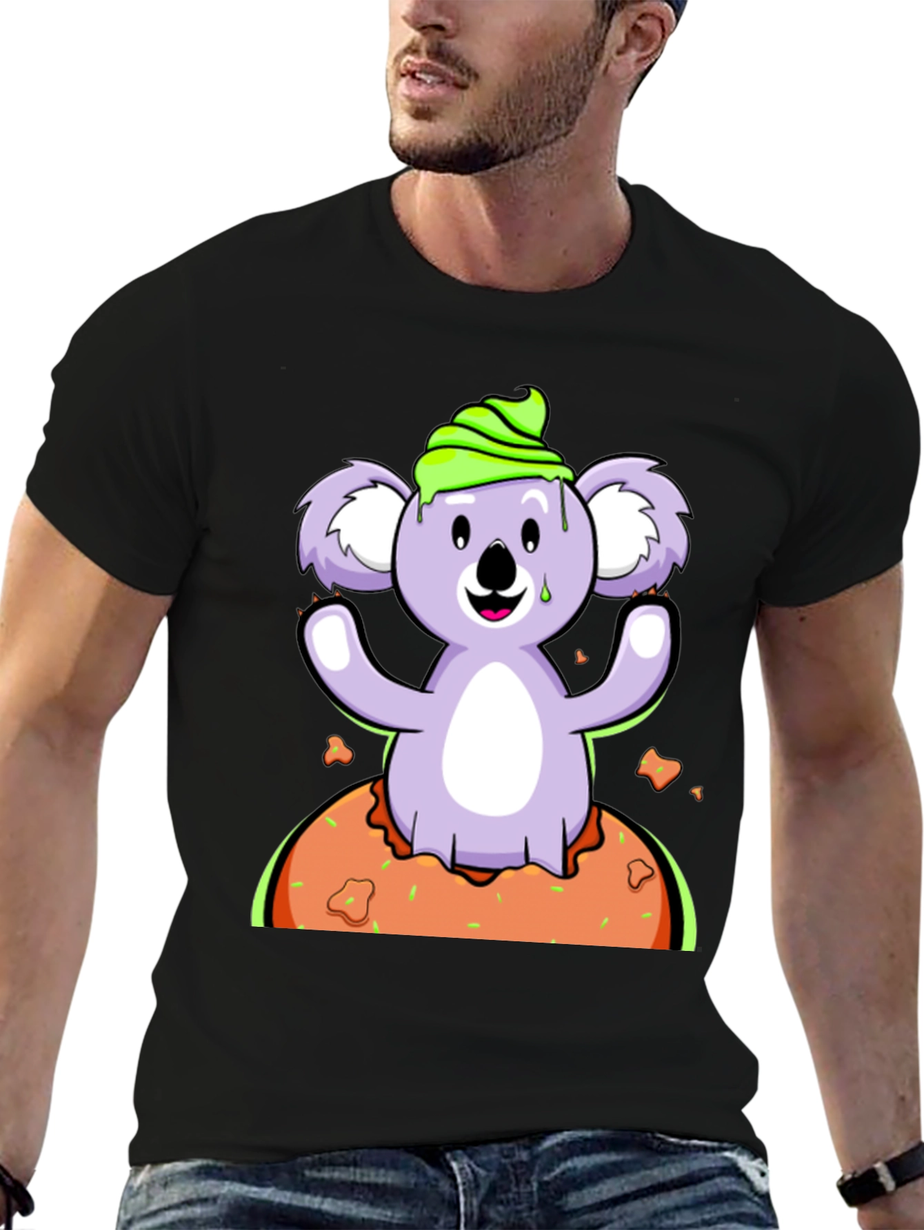 Koala Donut T-Shirt - Sweet Treat Graphic Tee