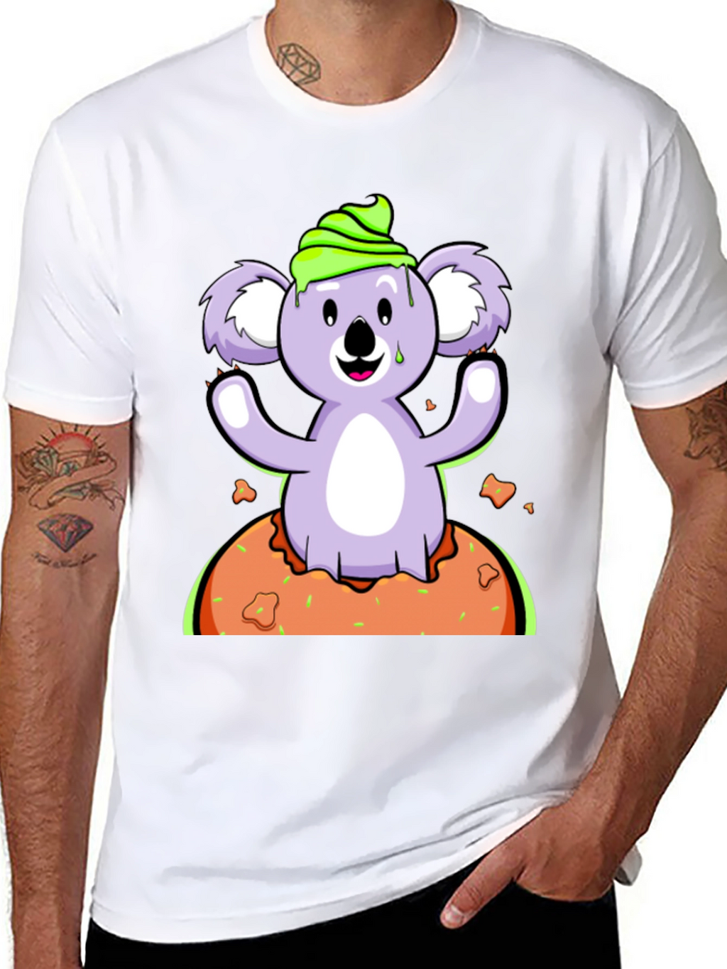 Koala Donut T-Shirt - Sweet Treat Graphic Tee