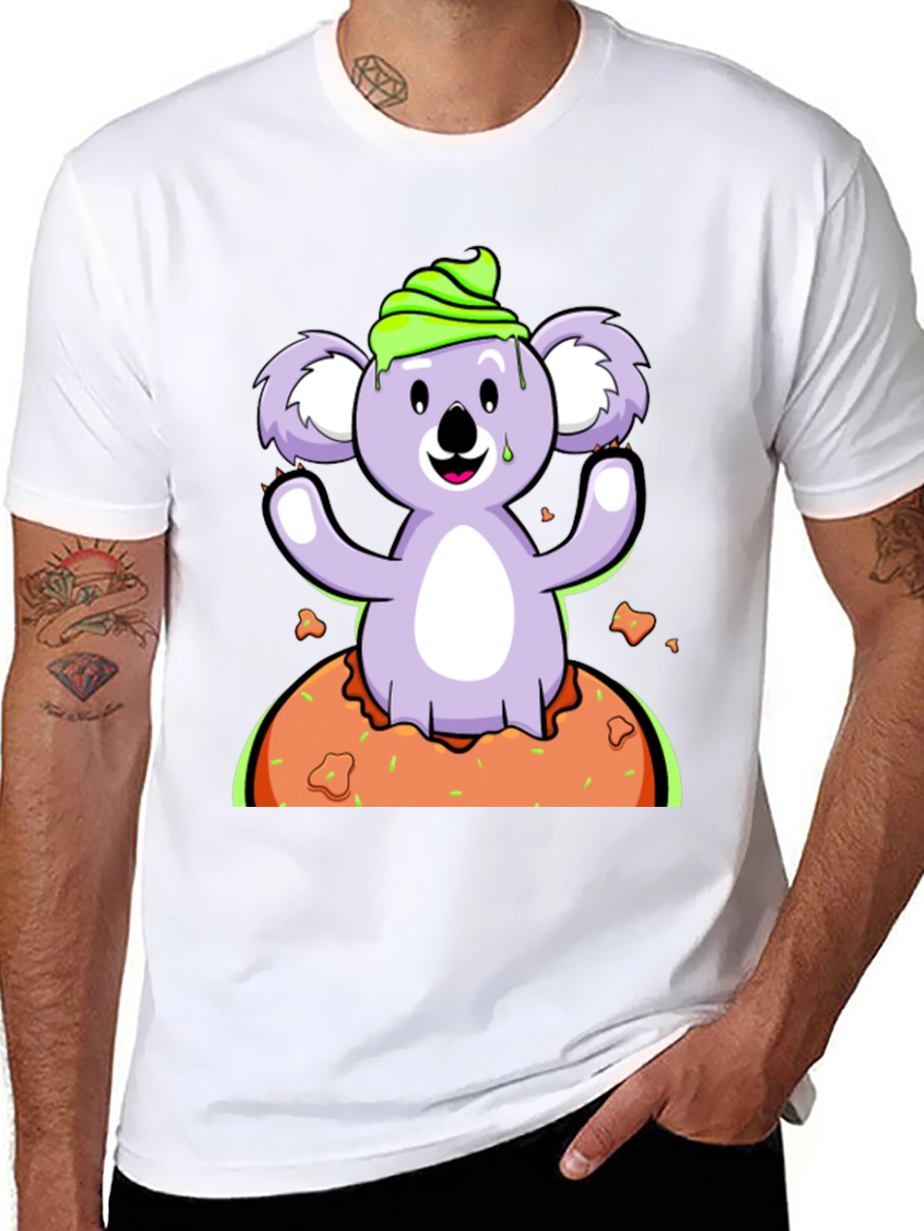 Koala Donut T-Shirt - Sweet Treat Graphic Tee