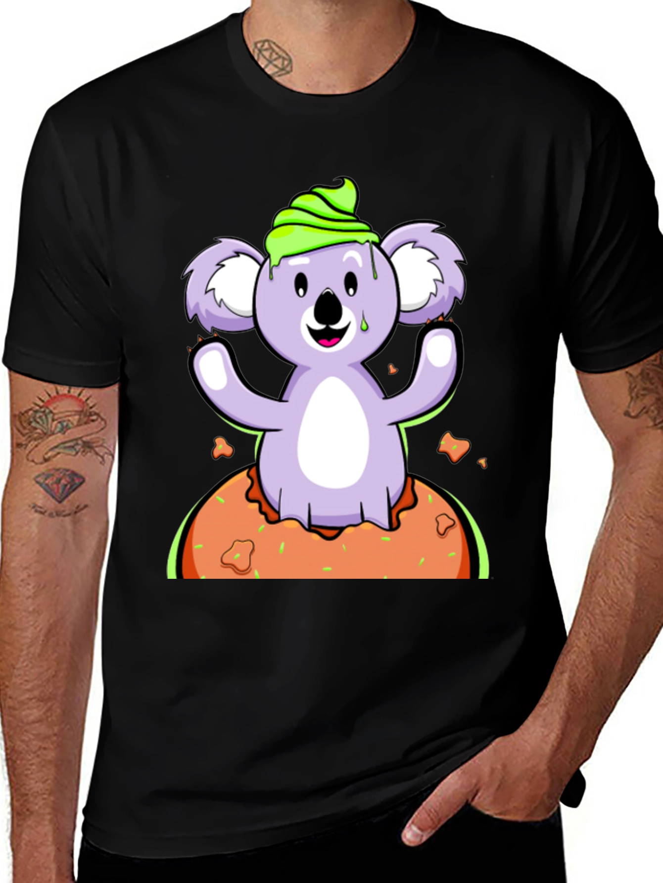 Koala Donut T-Shirt - Sweet Treat Graphic Tee