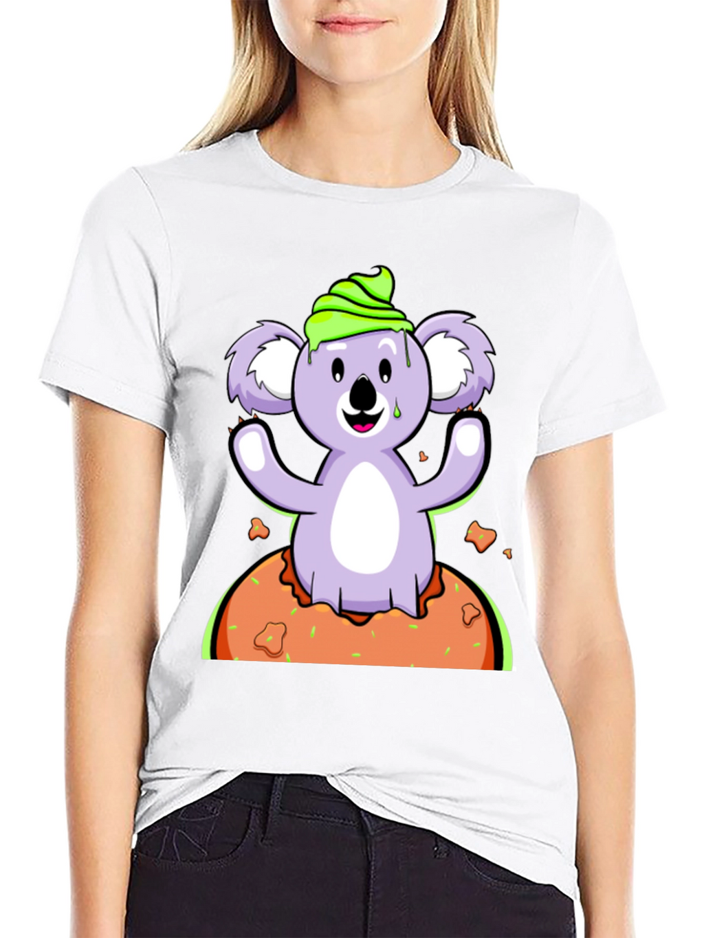 Koala Donut T-Shirt - Sweet Treat Graphic Tee