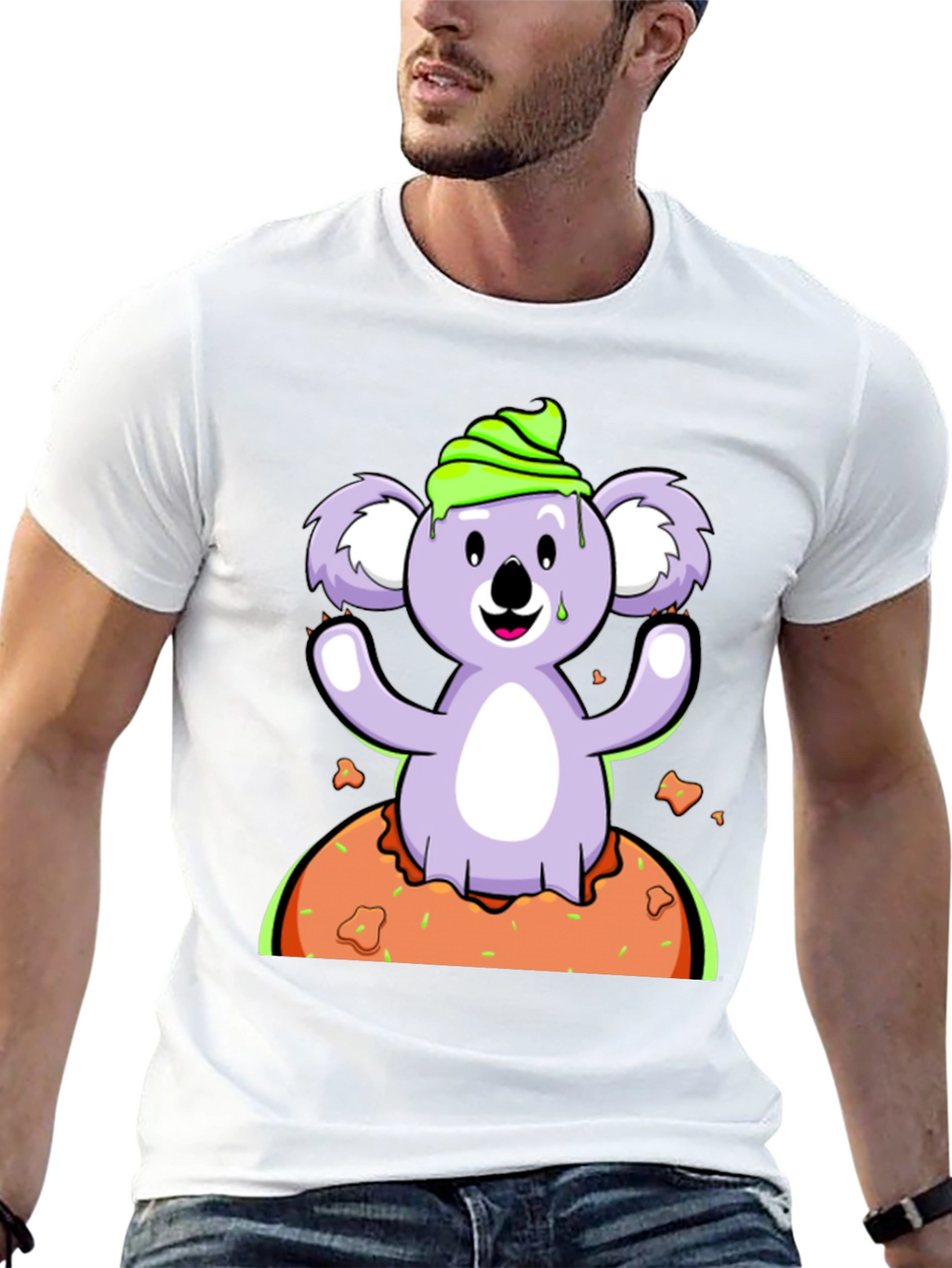 Koala Donut T-Shirt - Sweet Treat Graphic Tee