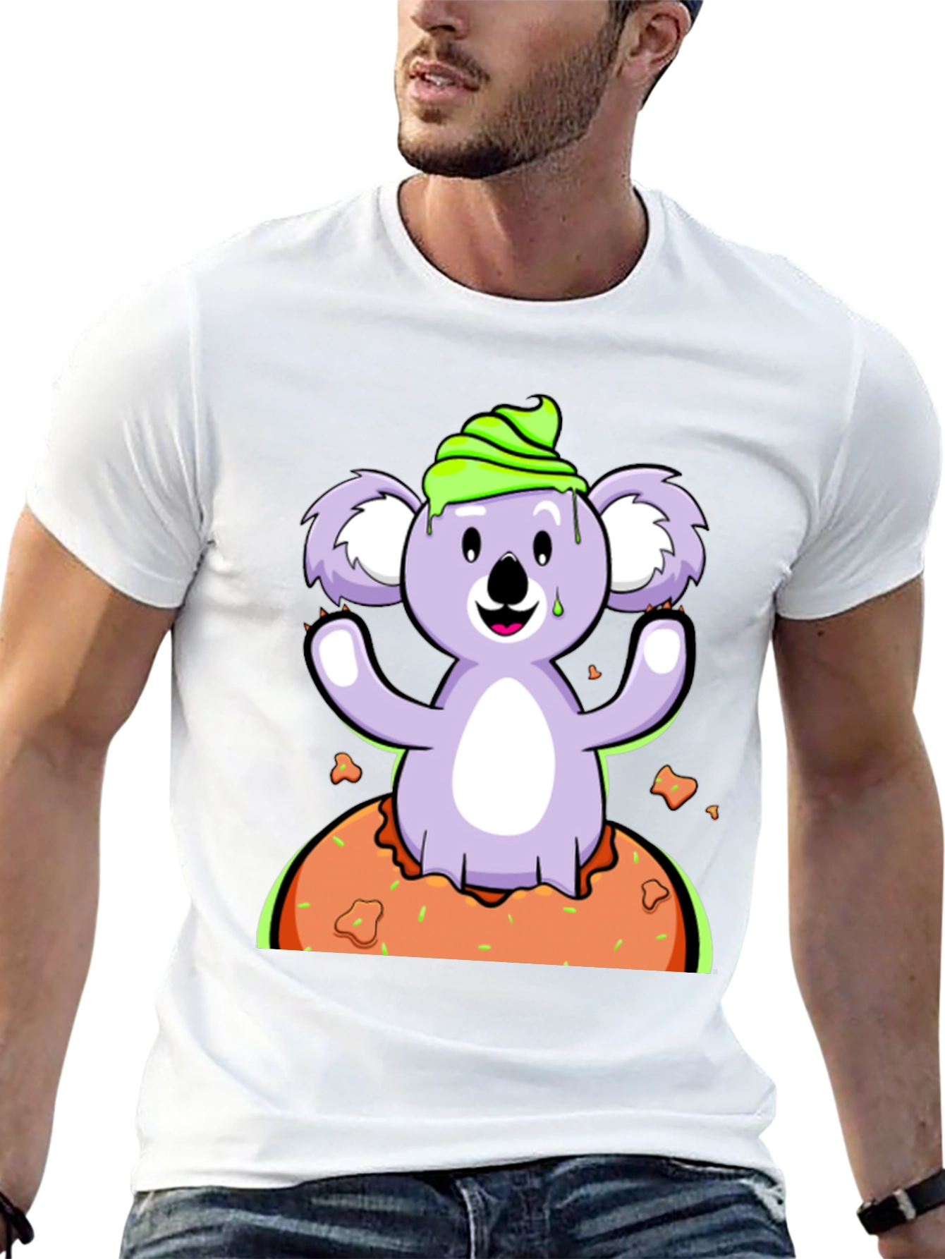 Koala Donut T-Shirt - Sweet Treat Graphic Tee