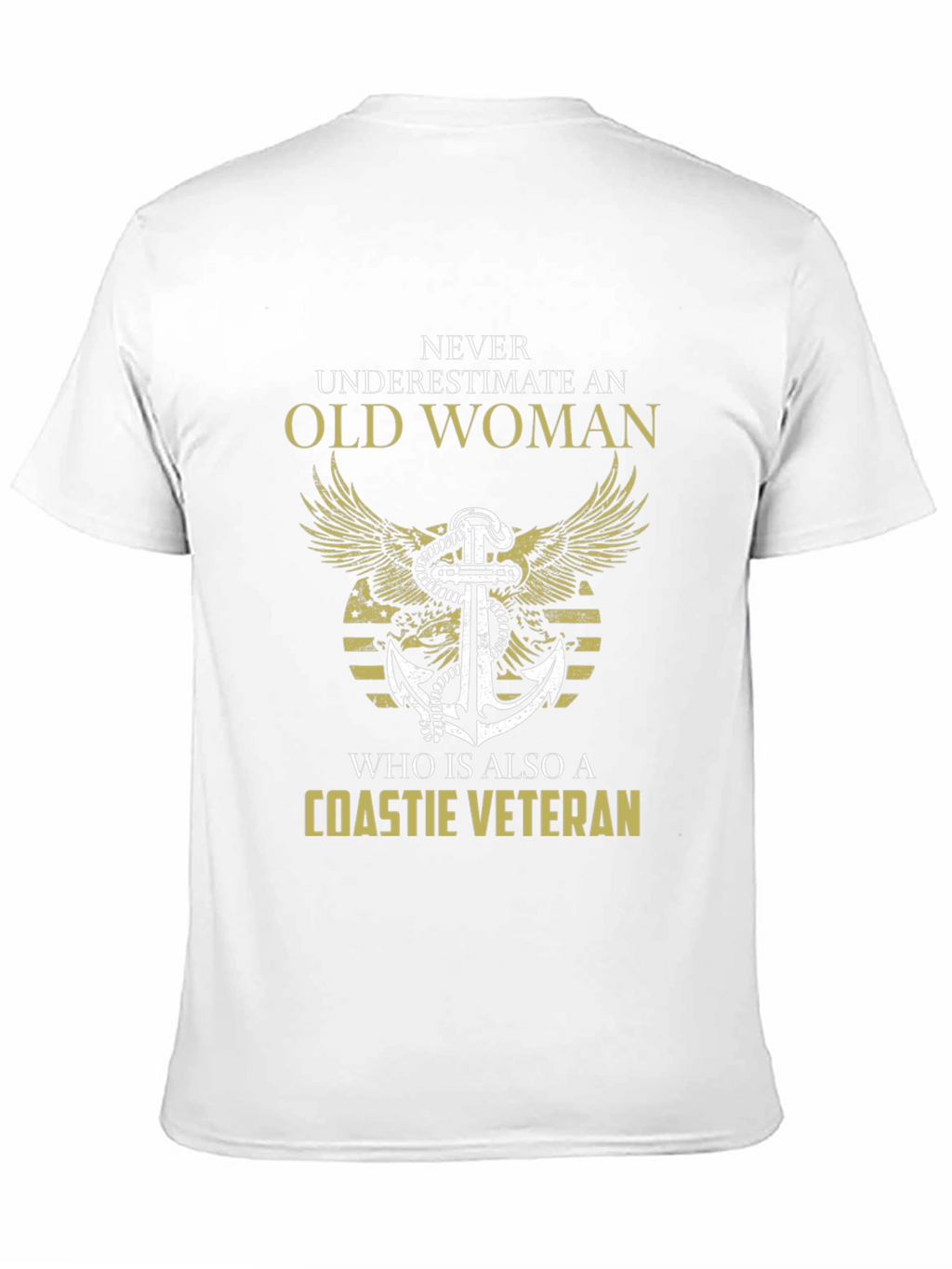 Coastie Veteran Old Woman Graphic T-Shirt