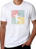 Archery Graphic Tee - Retro Style Arrow Shooter Shirt