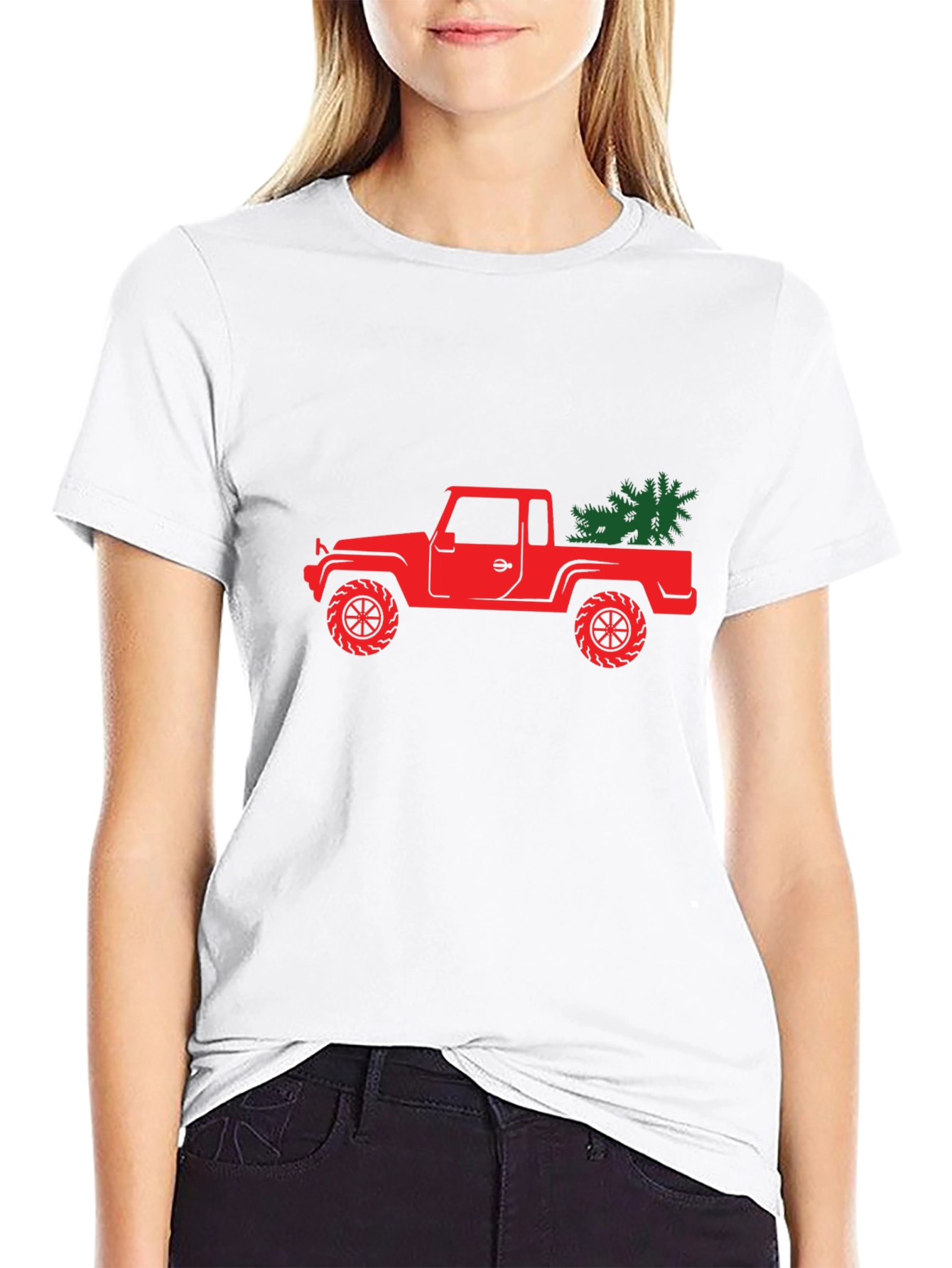 Red Truck Christmas Tree T-Shirt