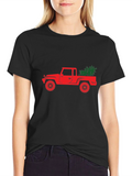 Red Truck Christmas Tree T-Shirt