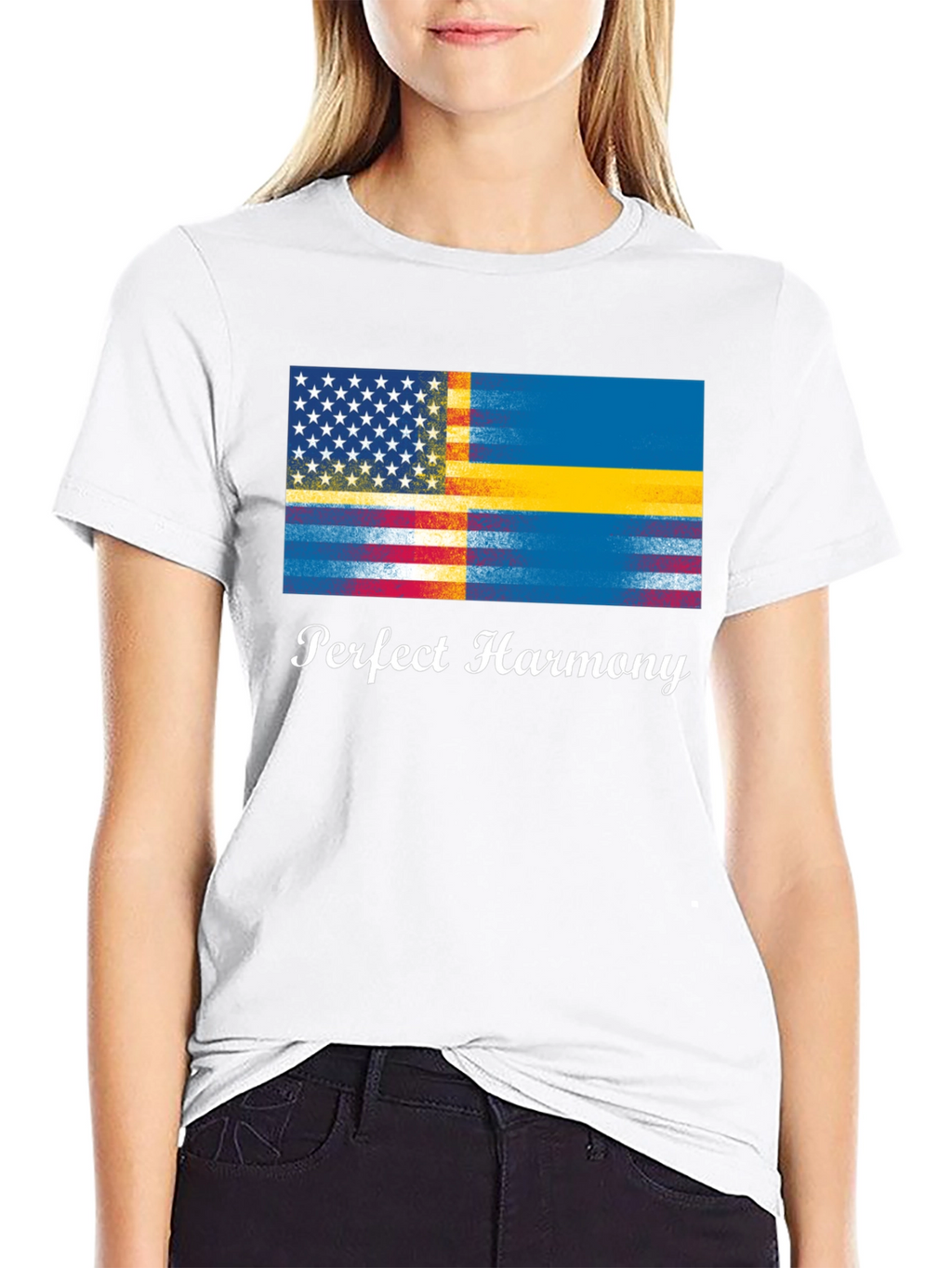 Perfect Harmony USA & Sweden Flag T-Shirt