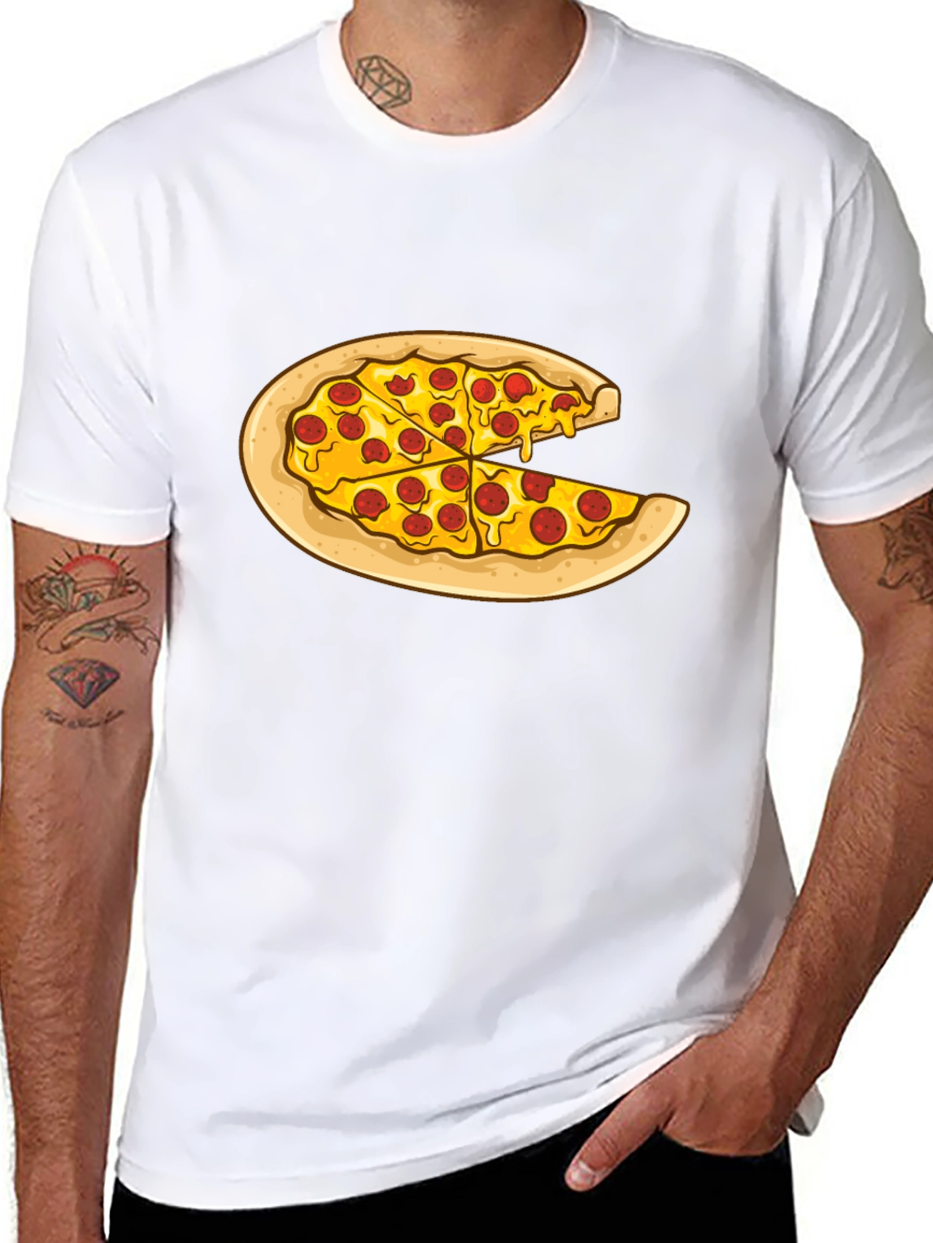 Pizza Slice Graphic Tee - Casual Comfort