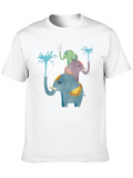 Stacked Elephants T-Shirt - Quirky Animal Design