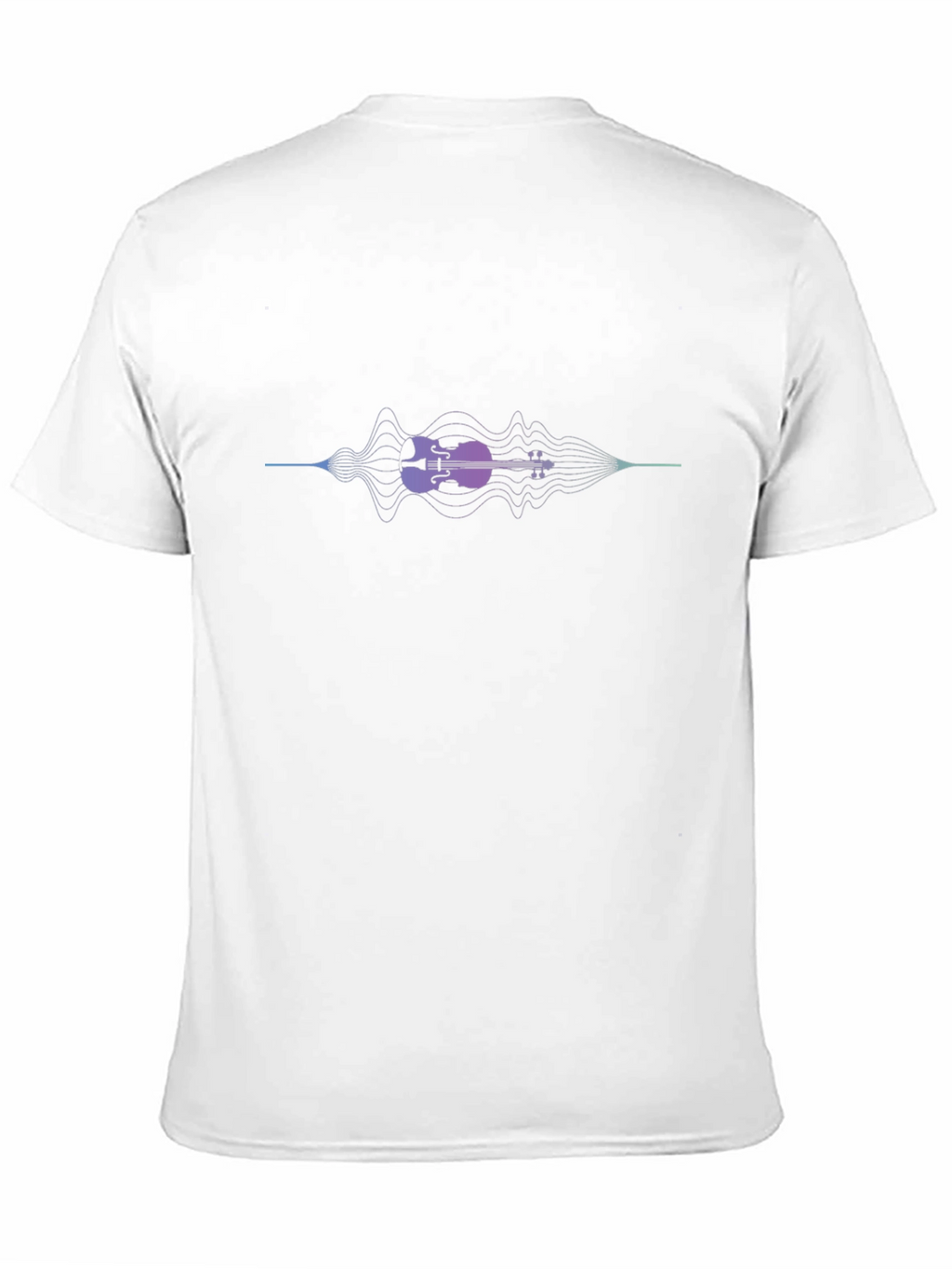 Violin Wave Graphic Black T-Shirt