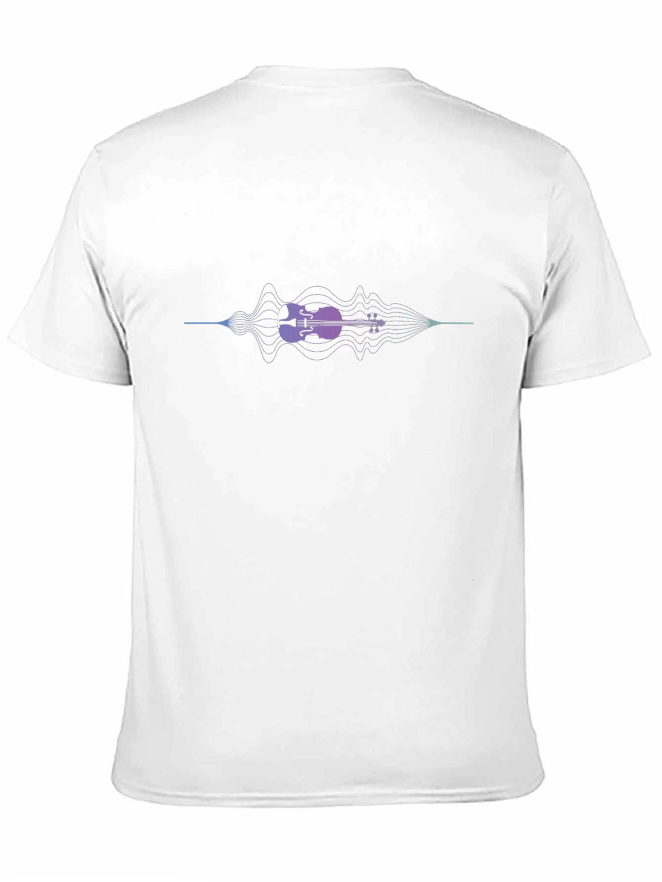Violin Wave Graphic Black T-Shirt