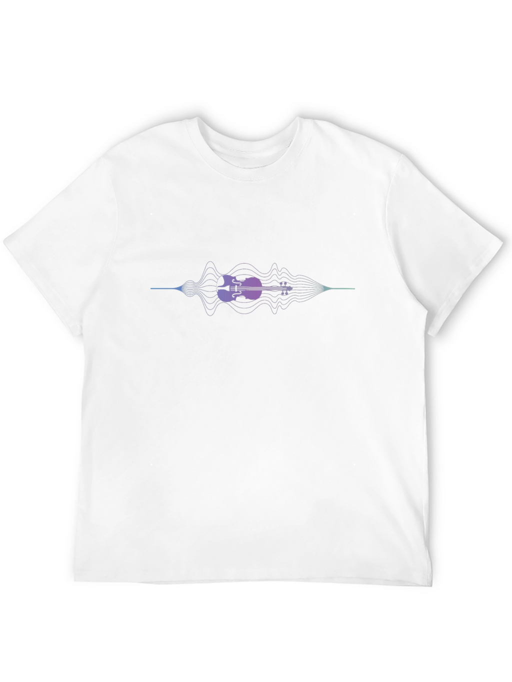 Violin Wave Graphic Black T-Shirt