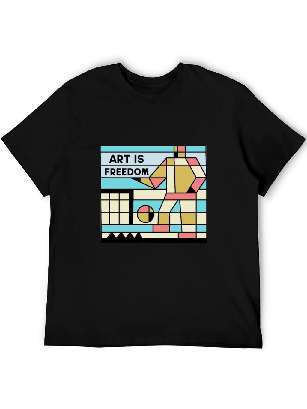 Art is Freedom T-Shirt - Geometric Design