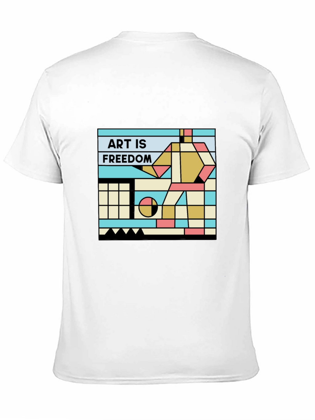 Art is Freedom T-Shirt - Geometric Design