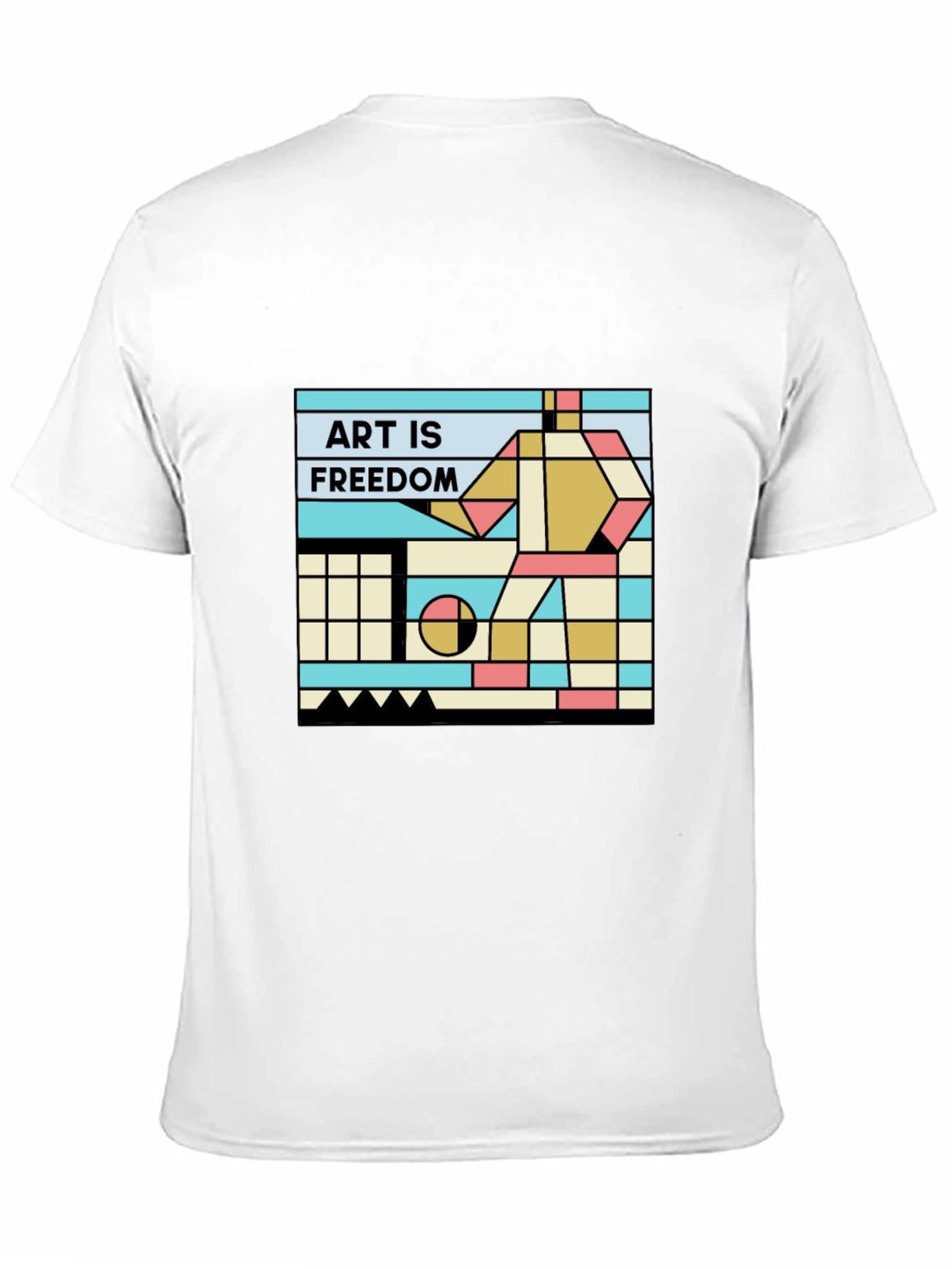 Art is Freedom T-Shirt - Geometric Design
