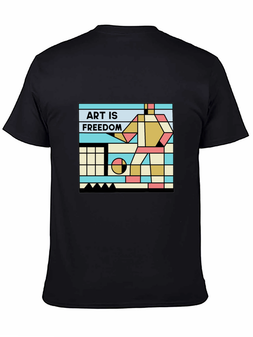 Art is Freedom T-Shirt - Geometric Design