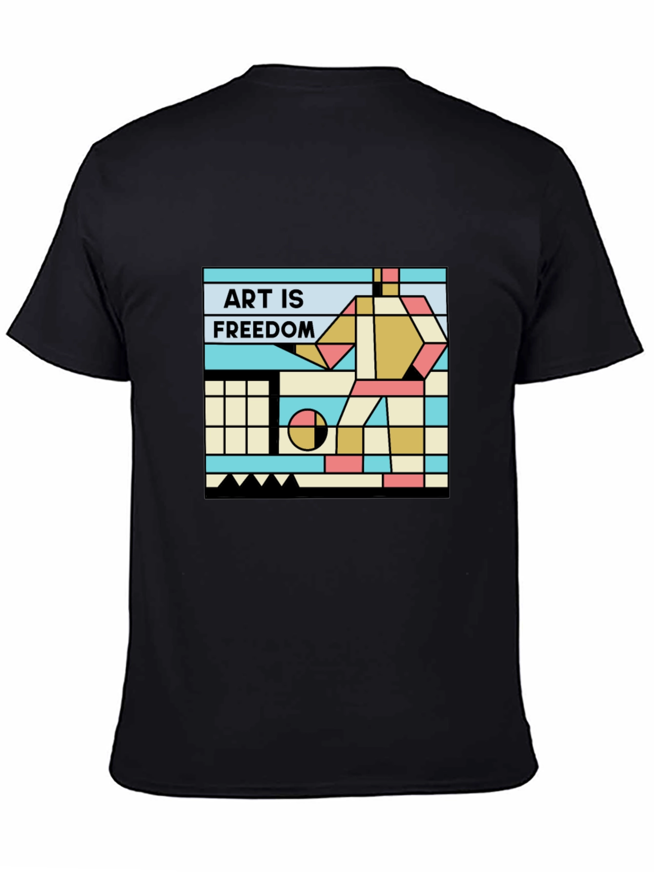 Art is Freedom T-Shirt - Geometric Design