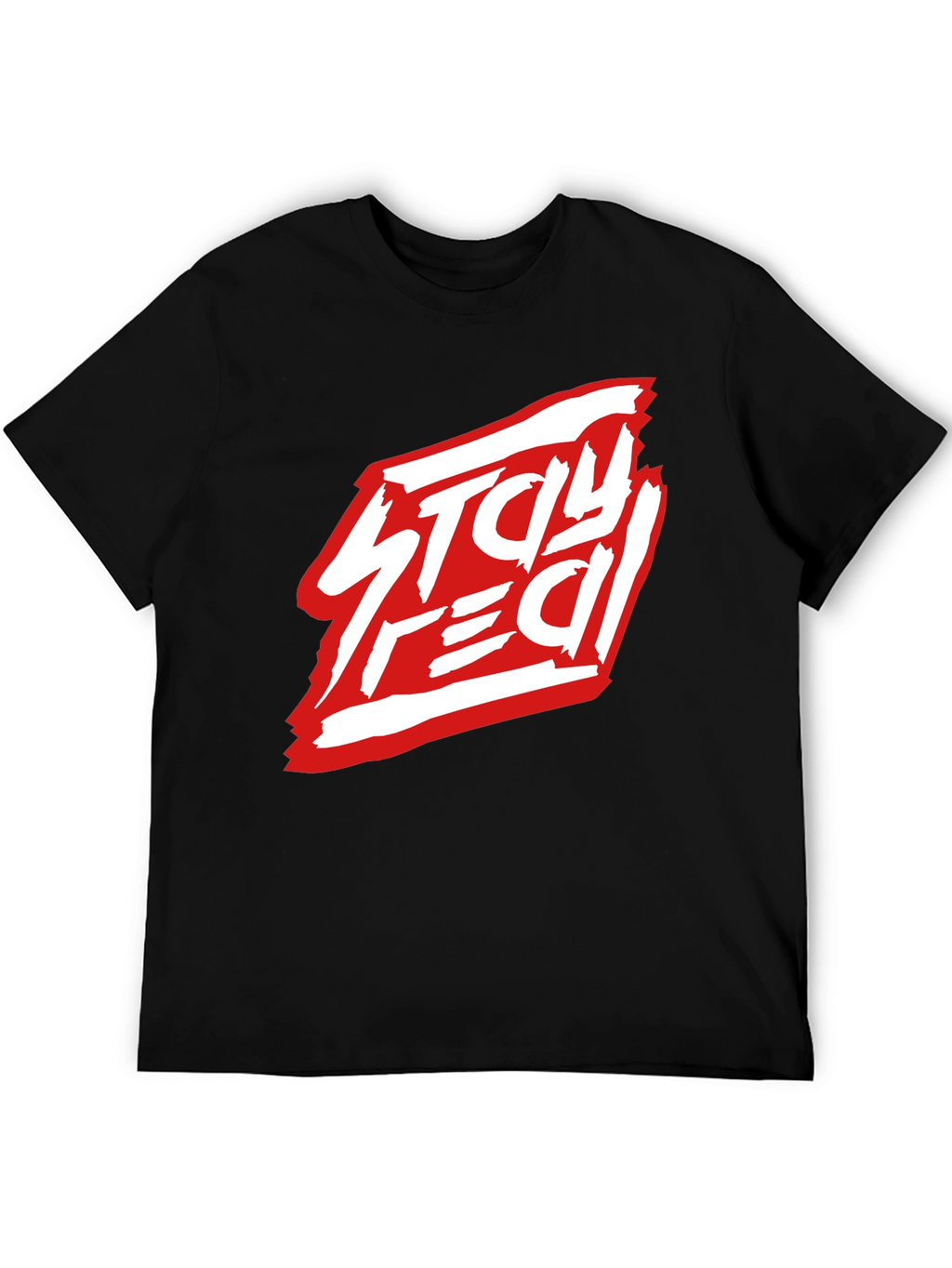 Stay Real Black Graphic Tee - Modern Streetwear Style