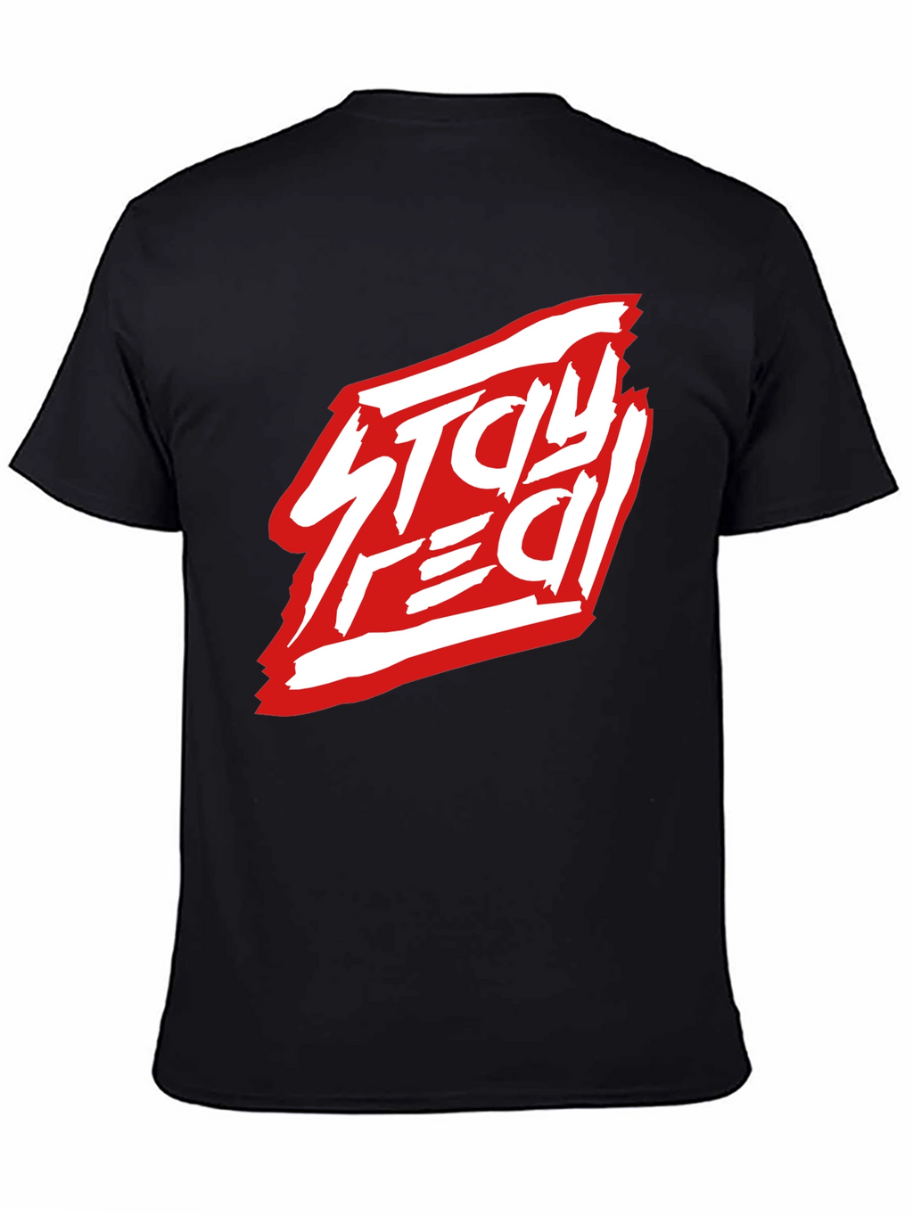 Stay Real Black Graphic Tee - Modern Streetwear Style