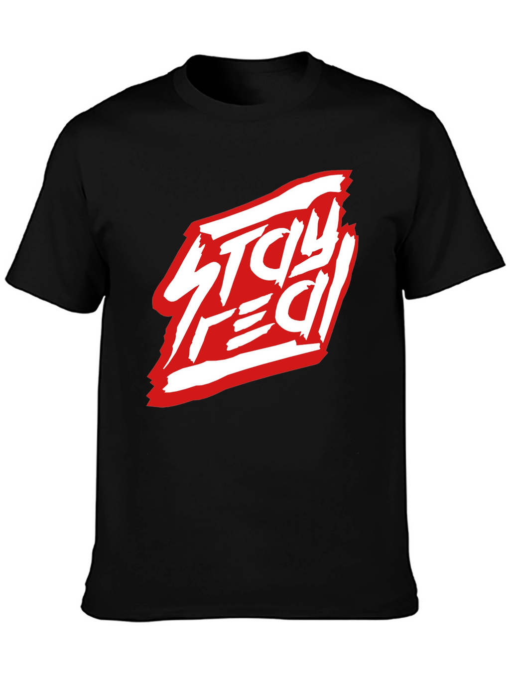 Stay Real Black Graphic Tee - Modern Streetwear Style