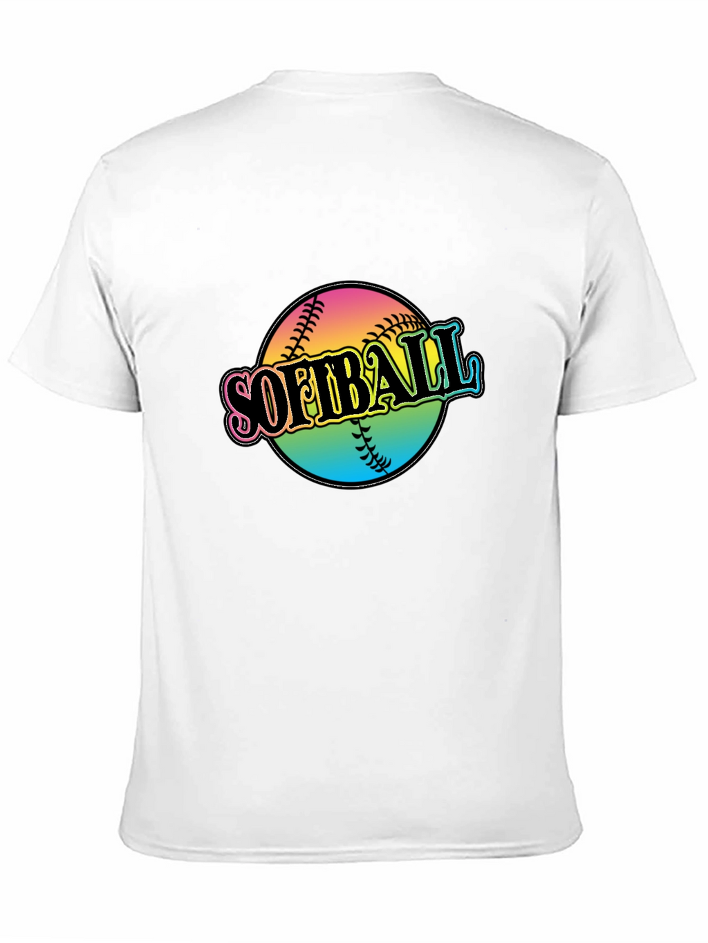 Softball Graphic Black T-Shirt