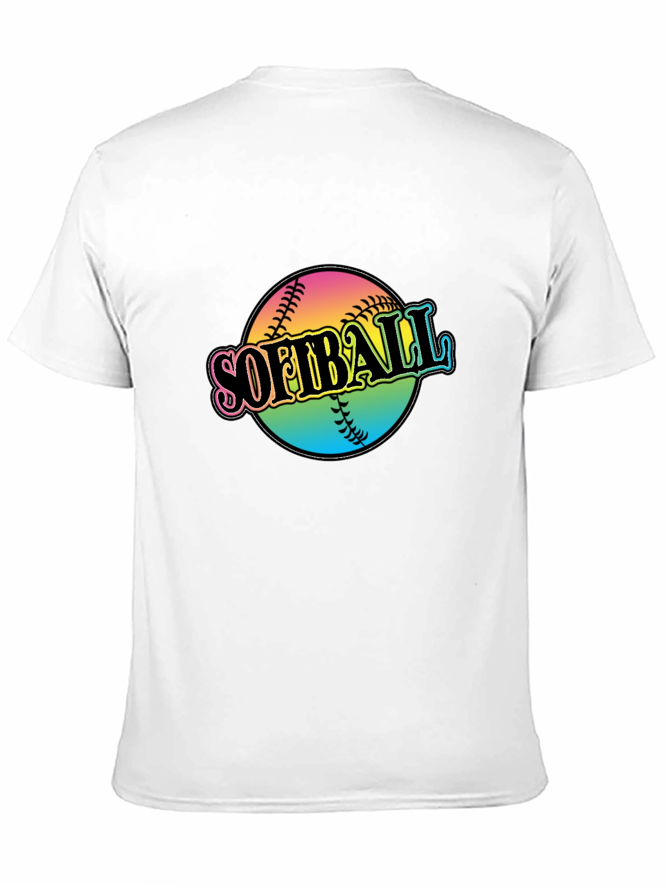 Softball Graphic Black T-Shirt