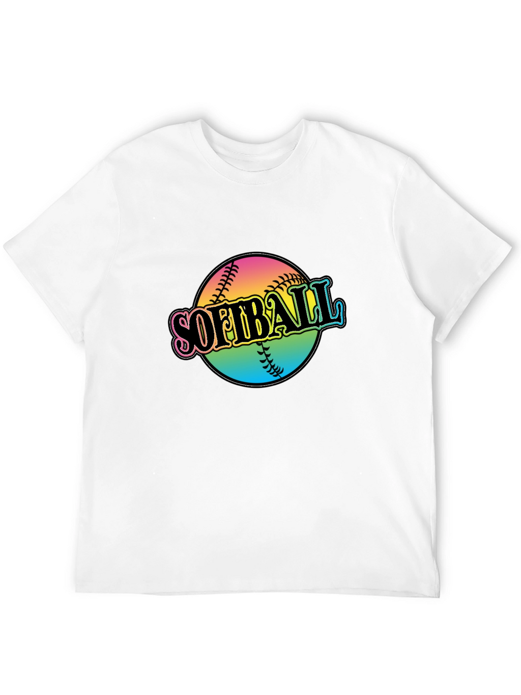 Softball Graphic Black T-Shirt