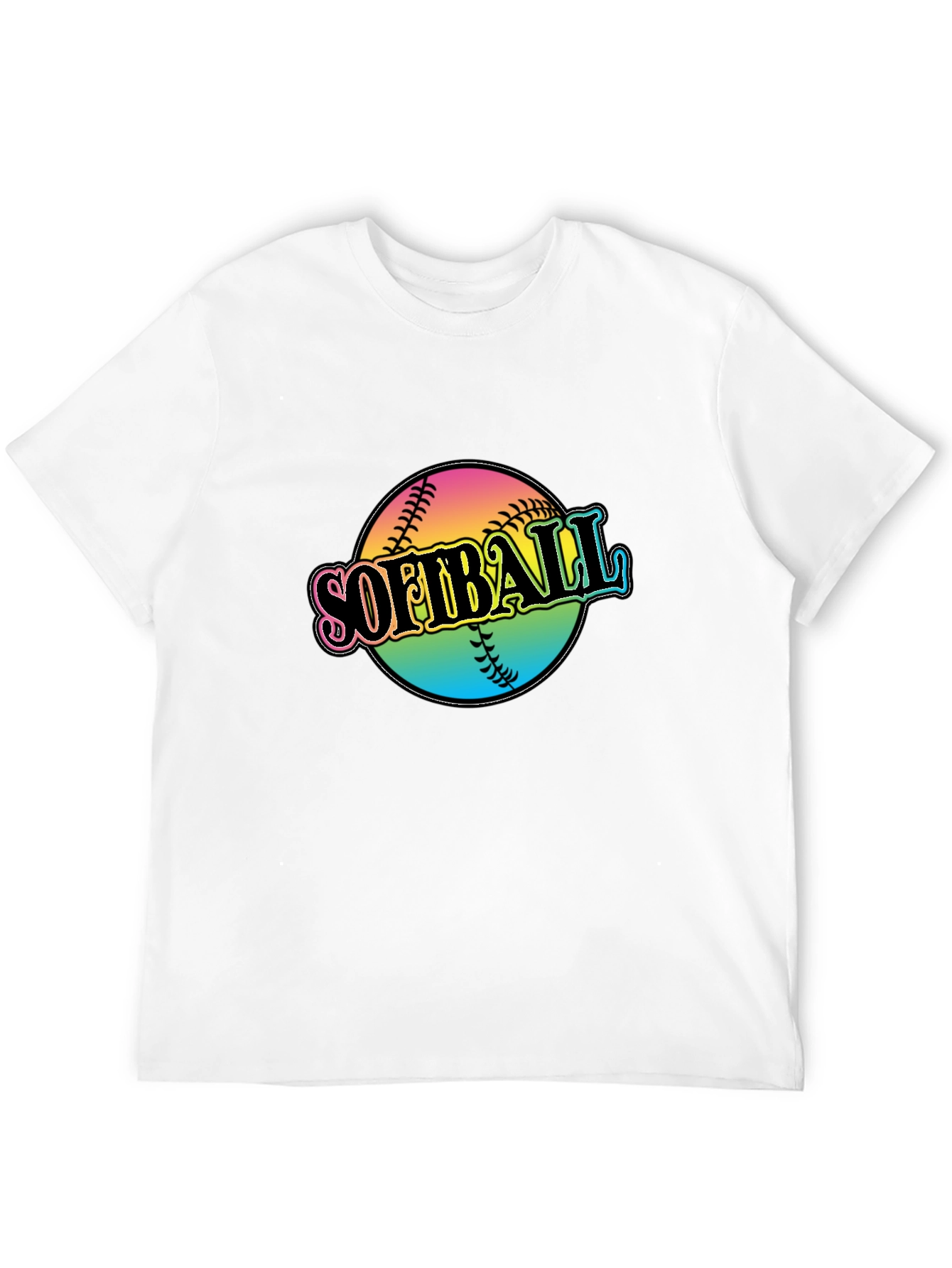 Softball Graphic Black T-Shirt