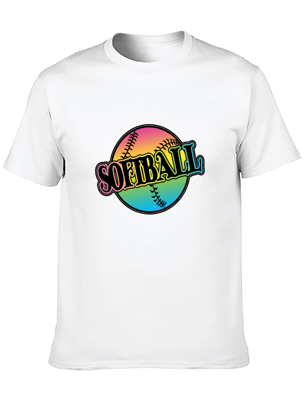 Softball Graphic Black T-Shirt