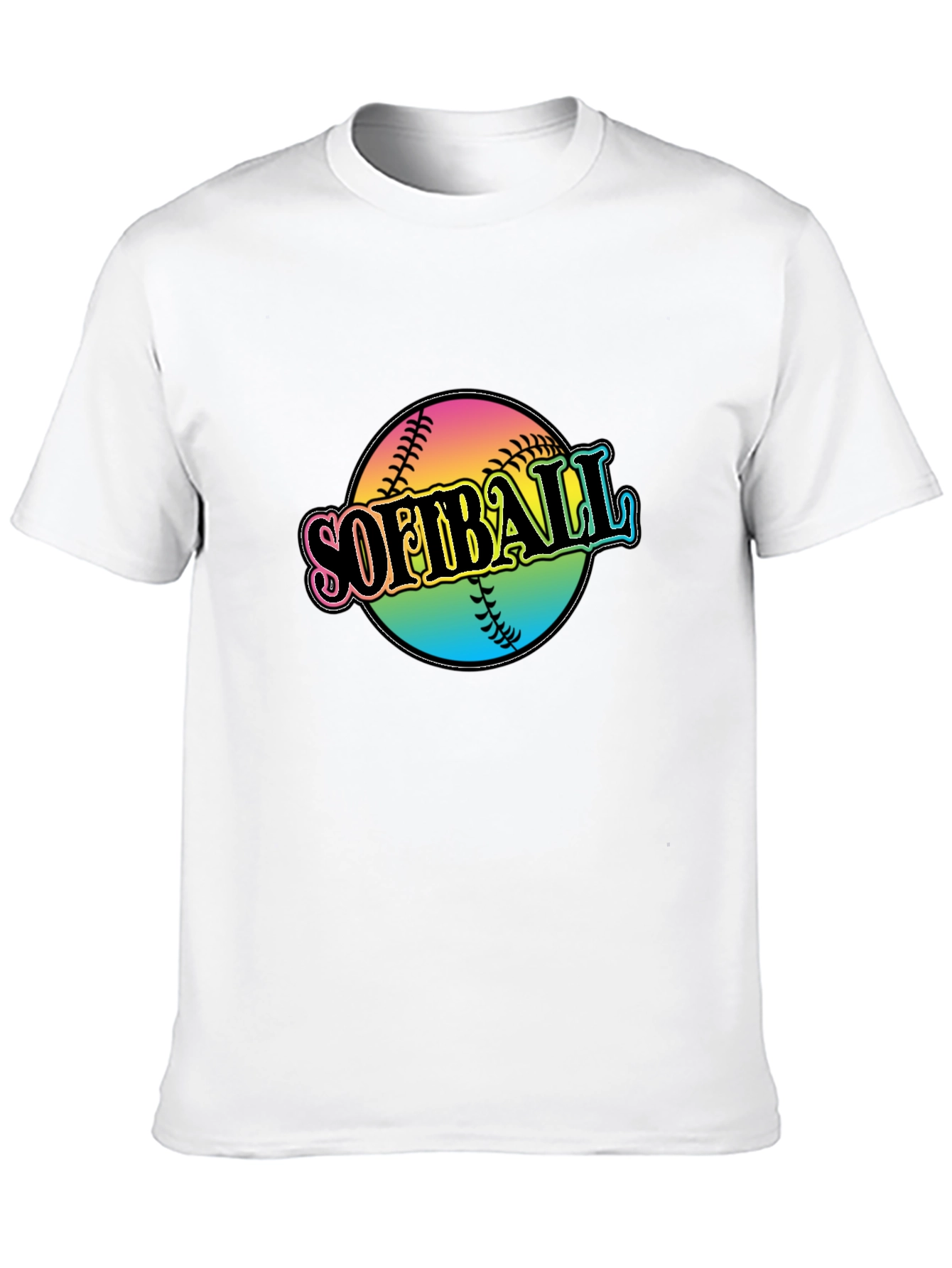 Softball Graphic Black T-Shirt