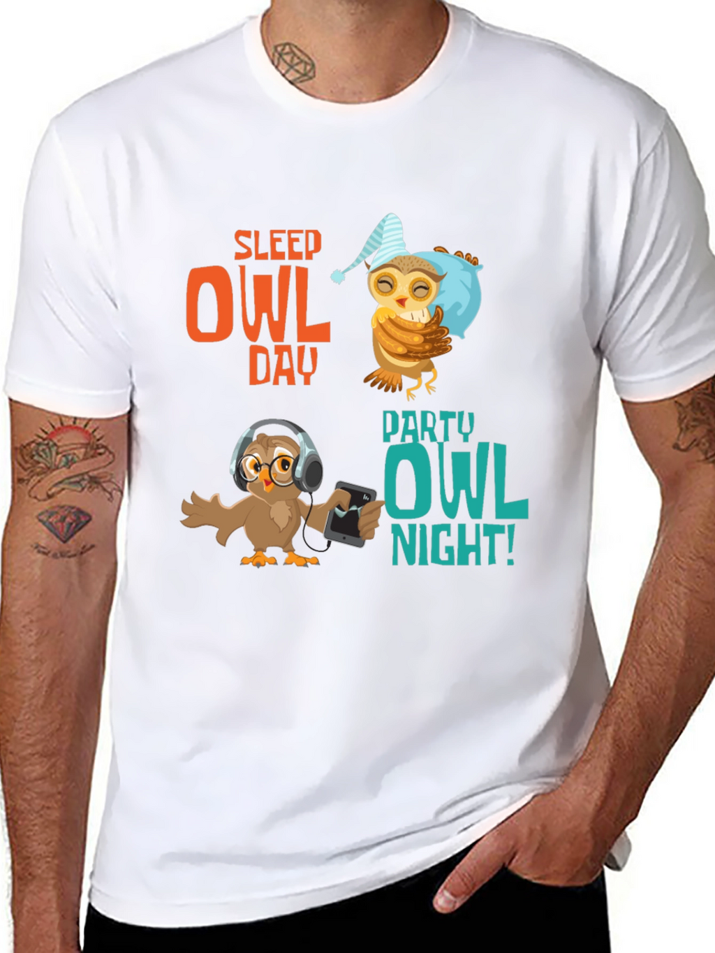 Sleep Owl Day Party Owl Night T-Shirt
