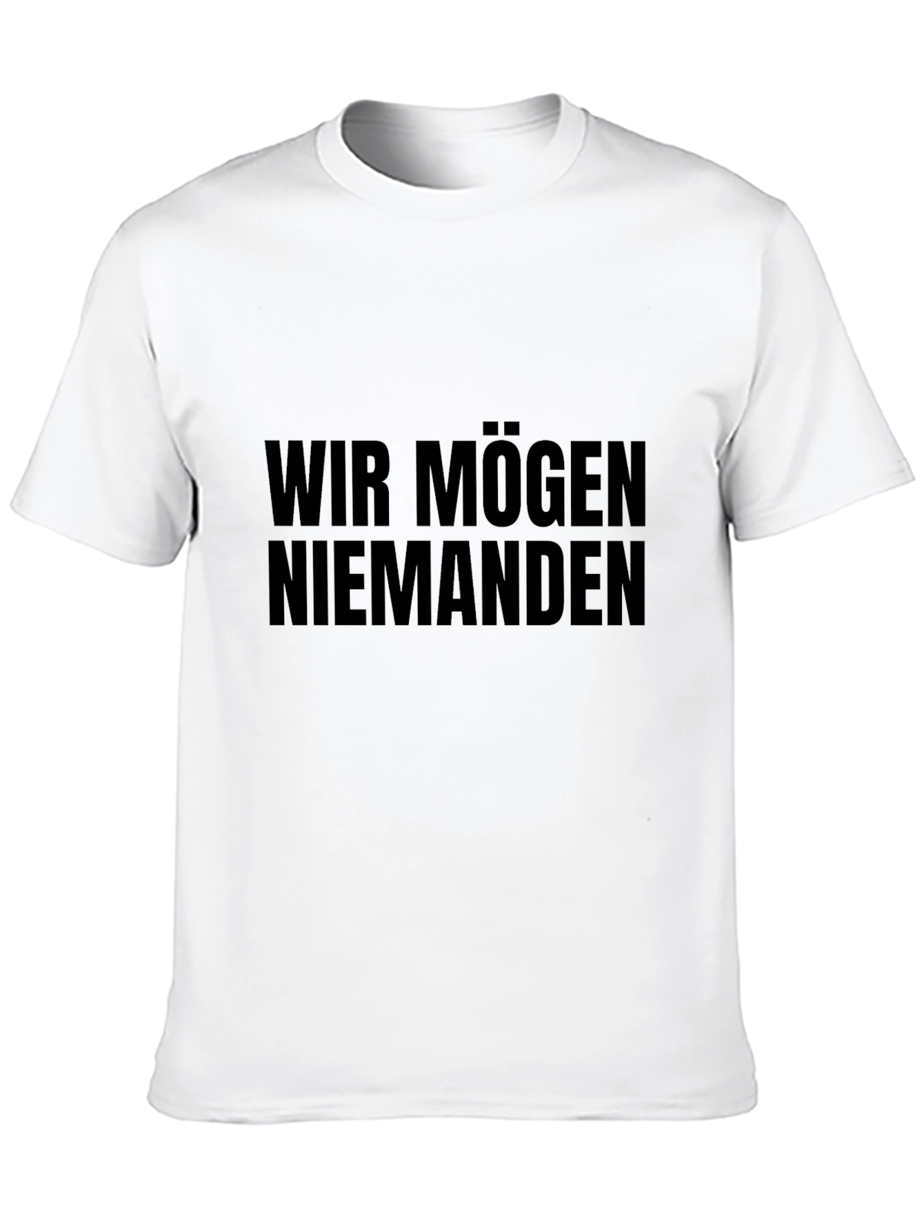Wir Mögen Niemanden Black Graphic Tee - Unisex