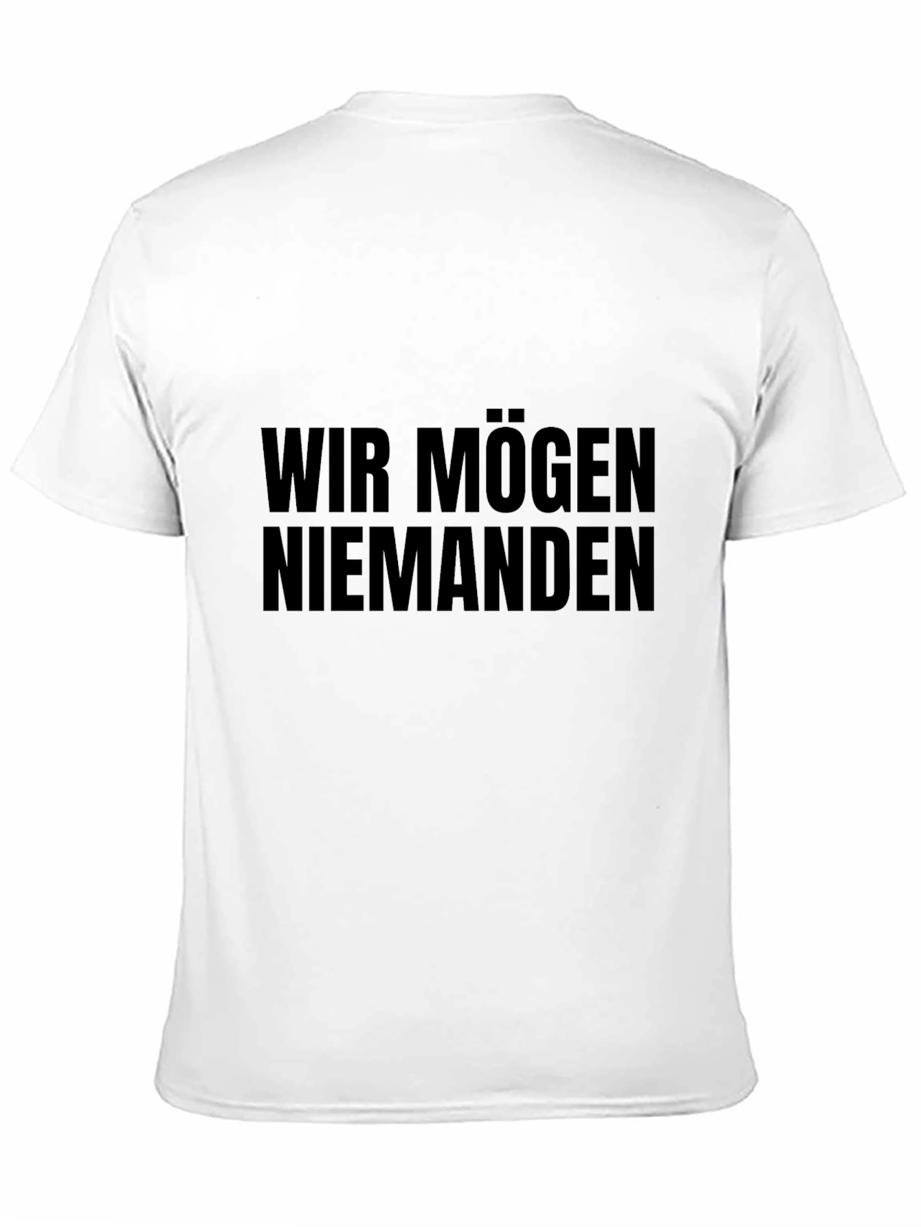 Wir Mögen Niemanden Black Graphic Tee - Unisex