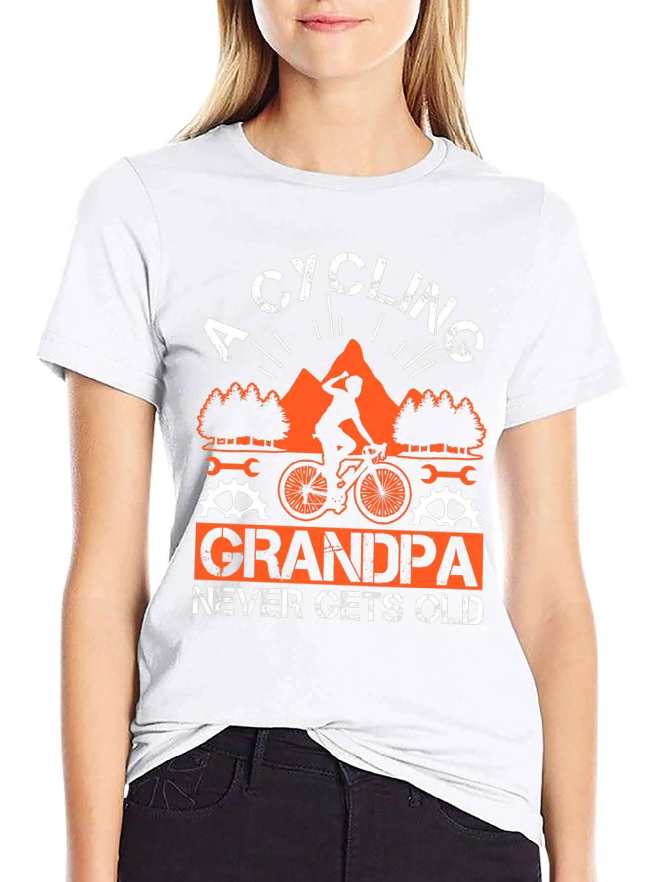 Cycling Grandpa T-Shirt - Never Gets Old
