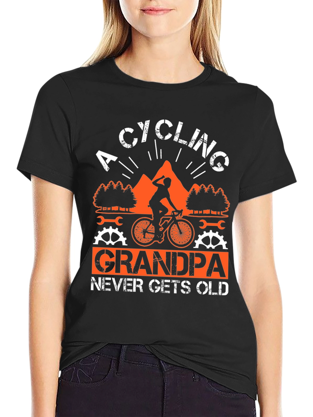 Cycling Grandpa T-Shirt - Never Gets Old