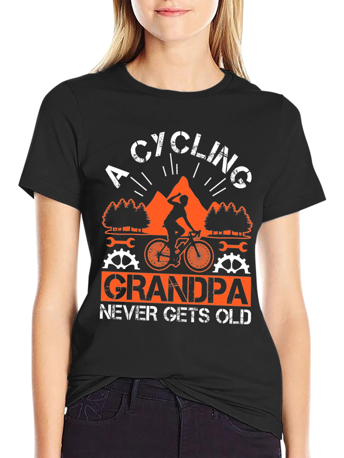 Cycling Grandpa T-Shirt - Never Gets Old