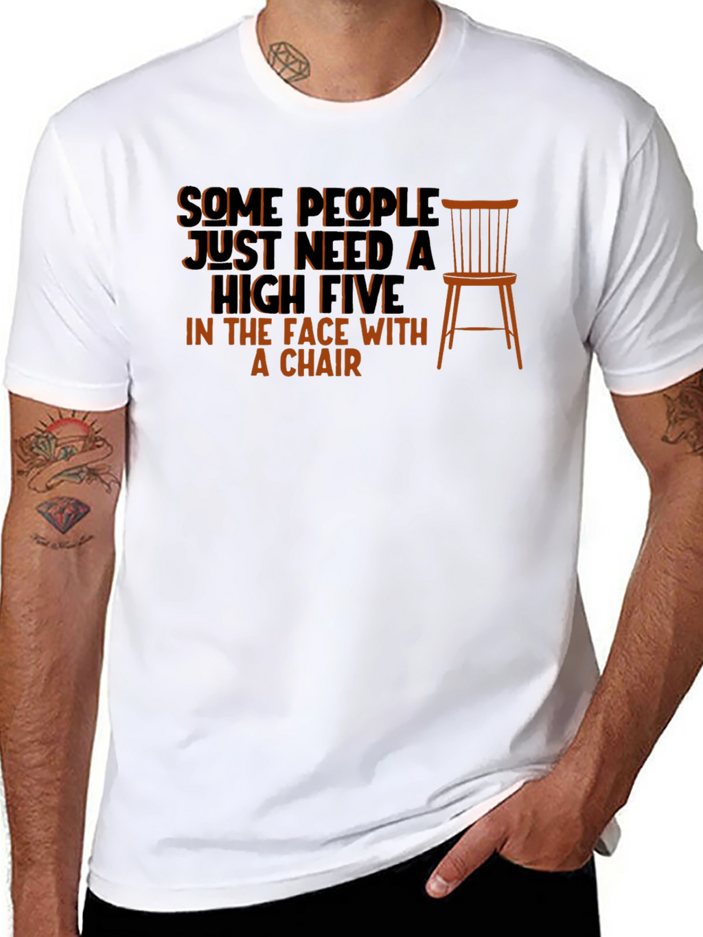 Sarcastic High Five with a Chair T-Shirt