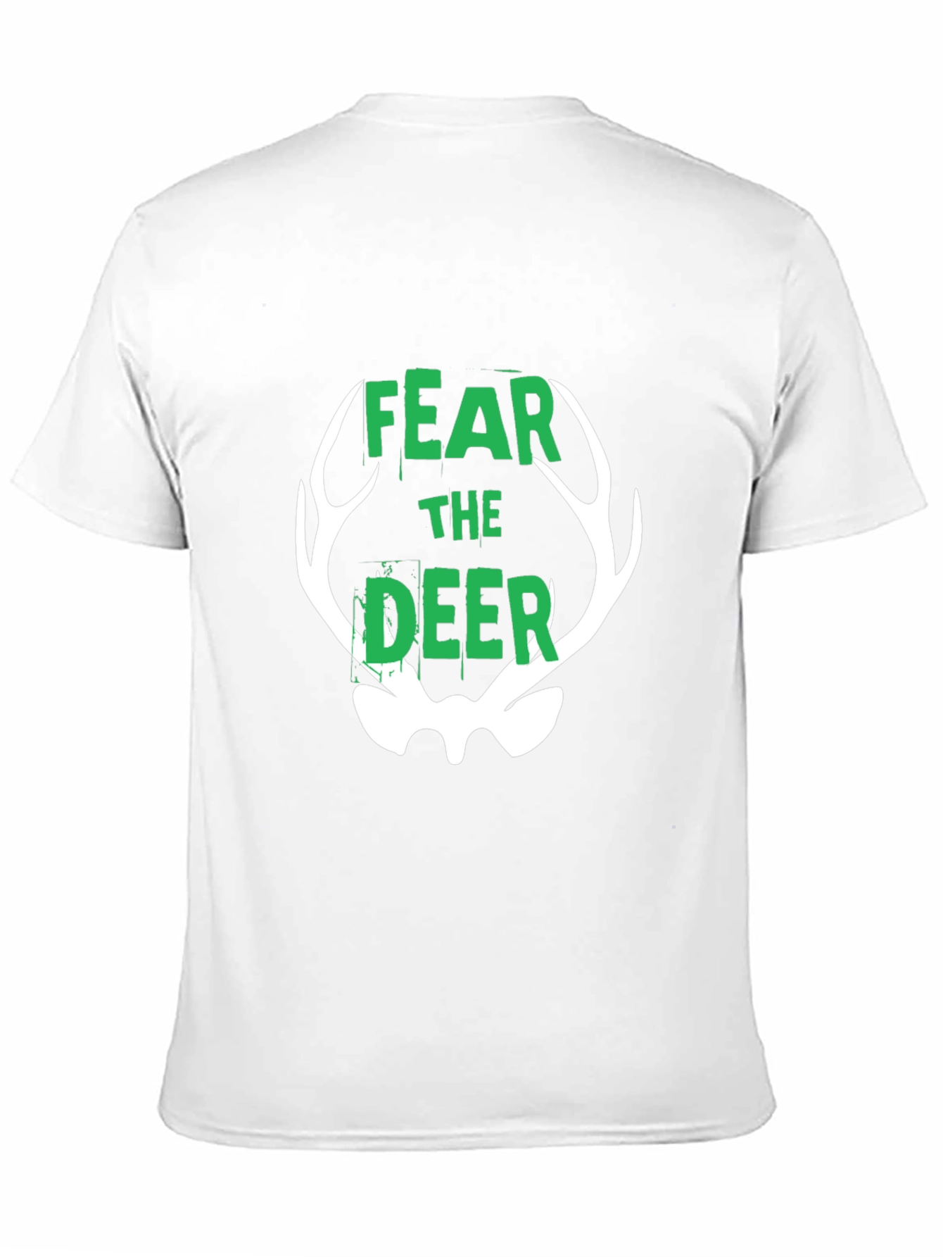 Fear the Deer Graphic Tee - Black Cotton T-Shirt