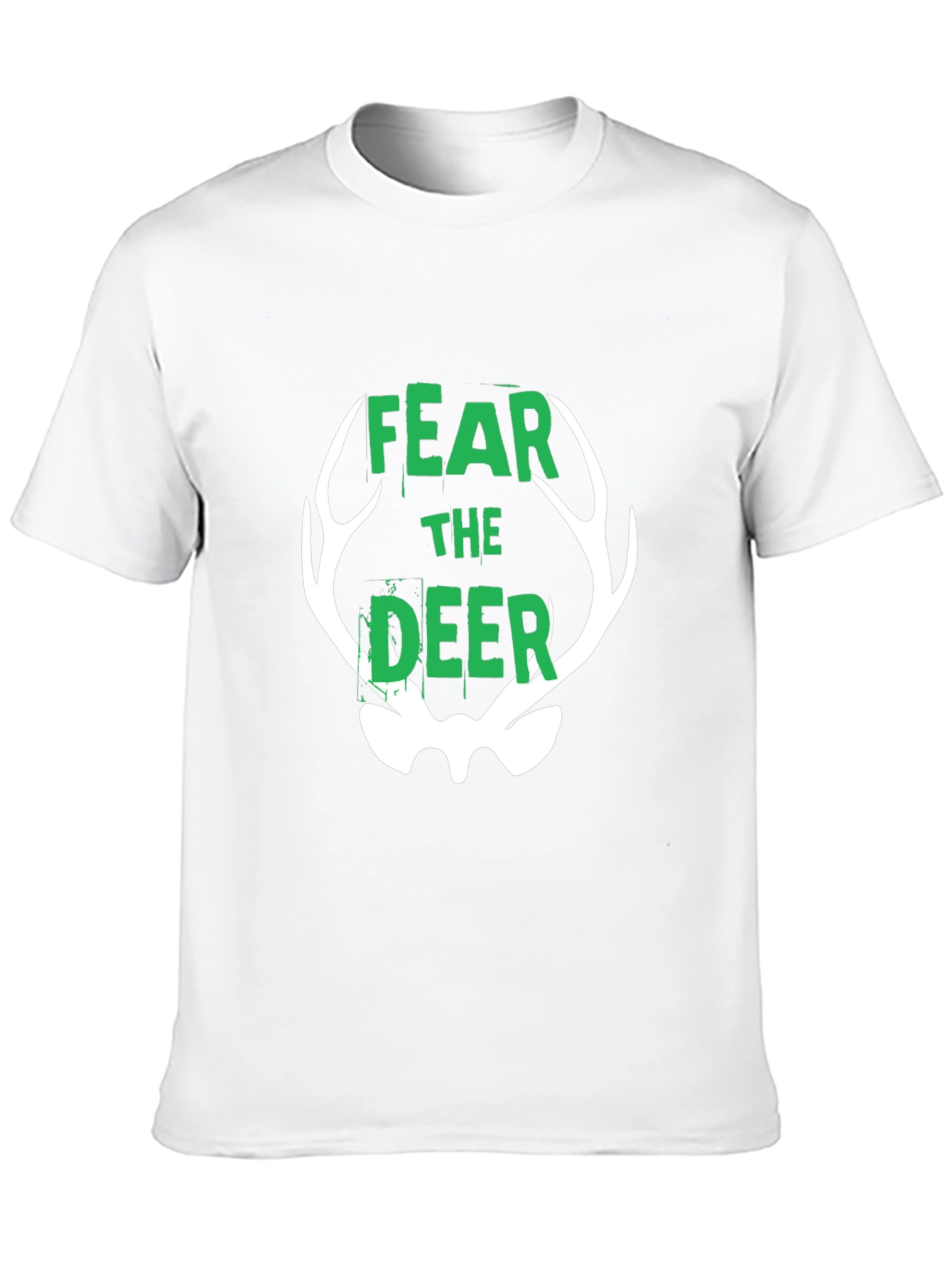 Fear the Deer Graphic Tee - Black Cotton T-Shirt
