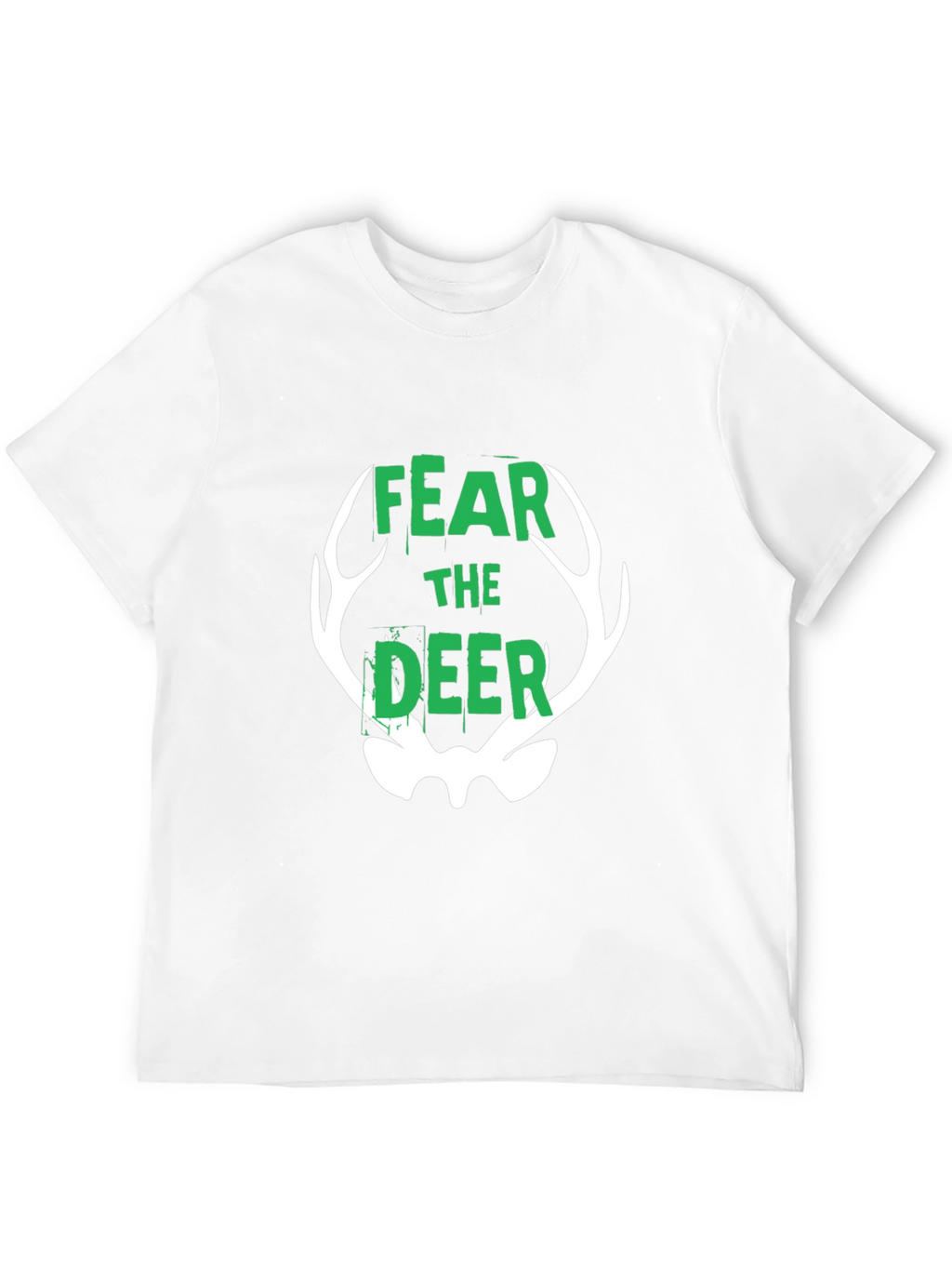 Fear the Deer Graphic Tee - Black Cotton T-Shirt