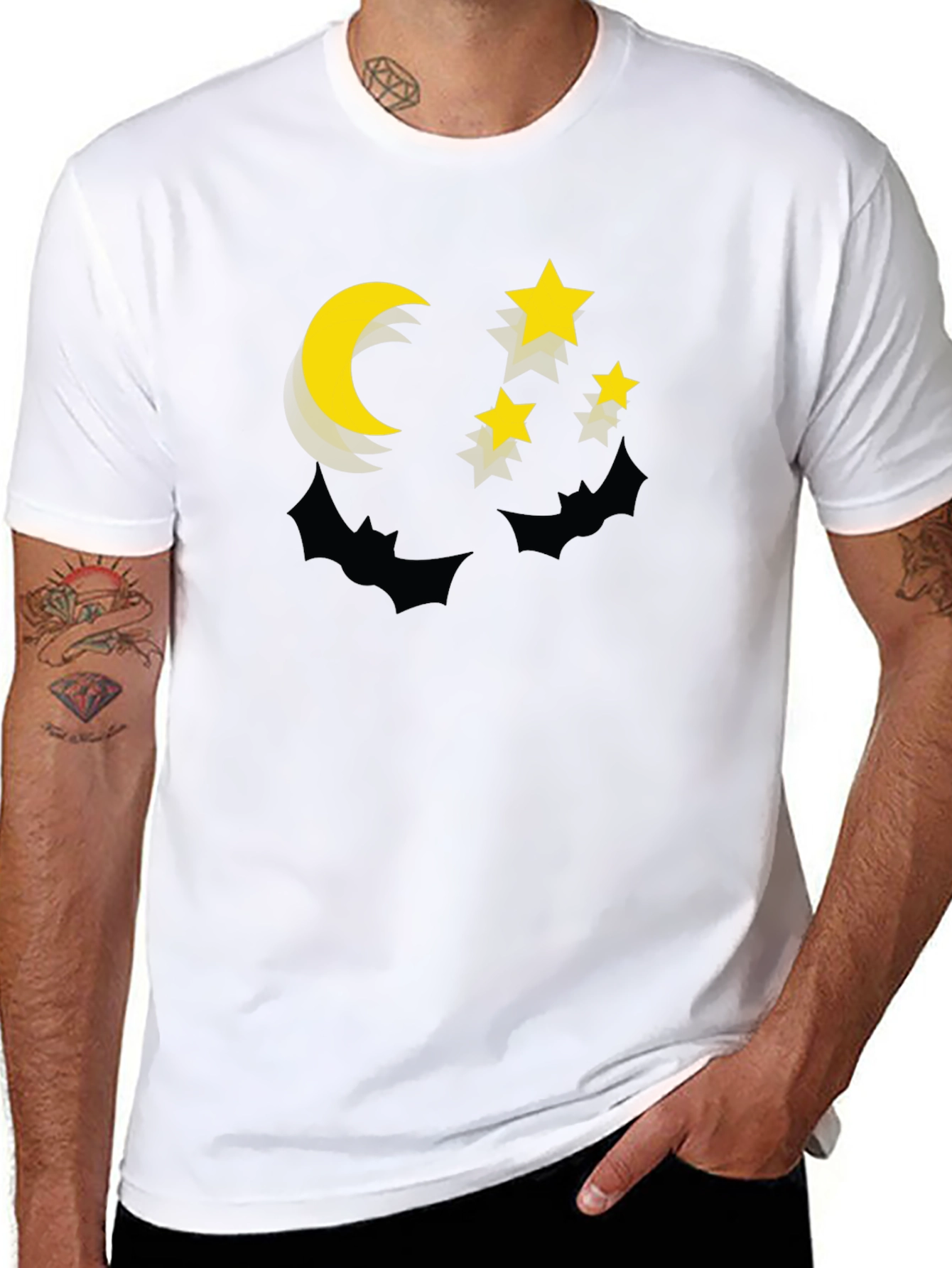 Moon and Stars Graphic Tee - Spooky Season
