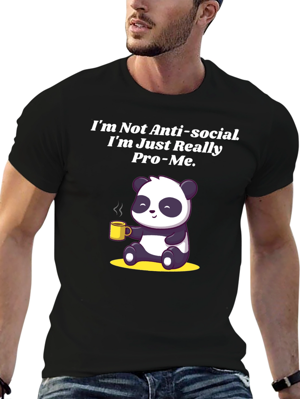 Pro-Me Panda Graphic Tee -  Anti-Social T-Shirt