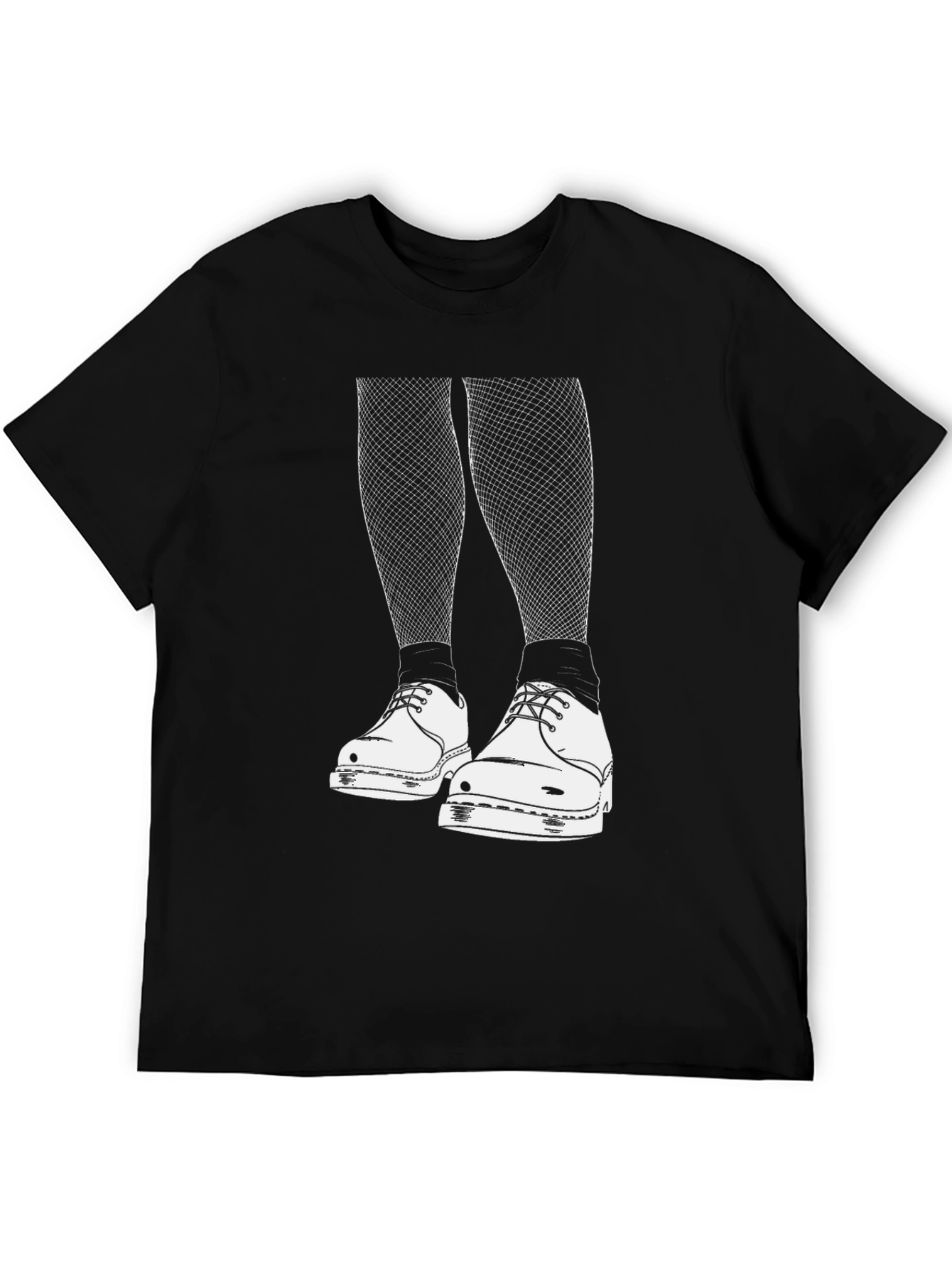 Edgy Graphic Tee: Fishnets and Doc Martens Style