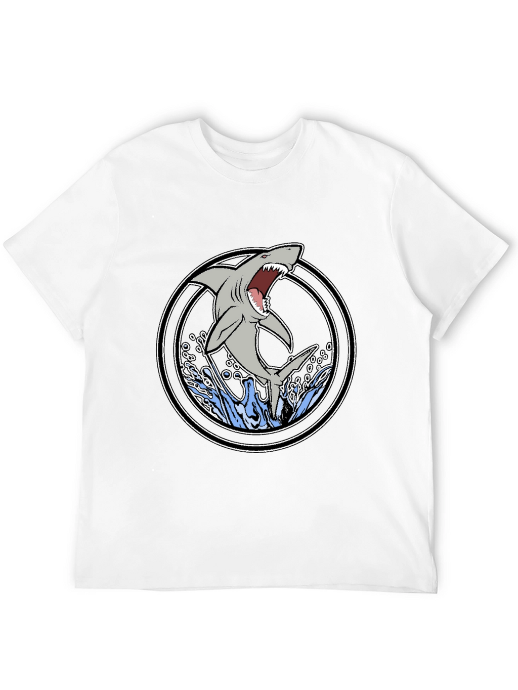 Shark Graphic T-Shirt - Black Cotton Tee